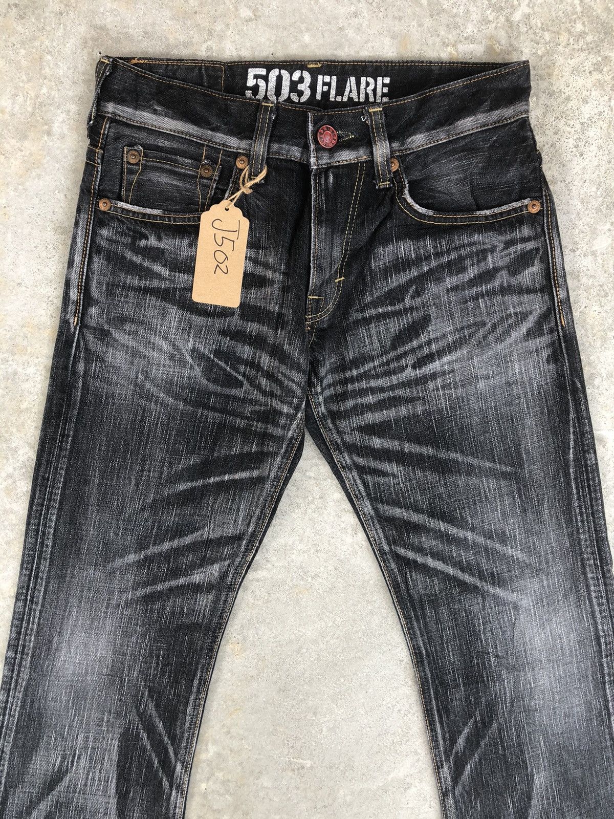If Six Was Nine Japanese Edwin 503 Flared Jeans Distressed Jeans Size US 30 / EU 46 - 3 Thumbnail