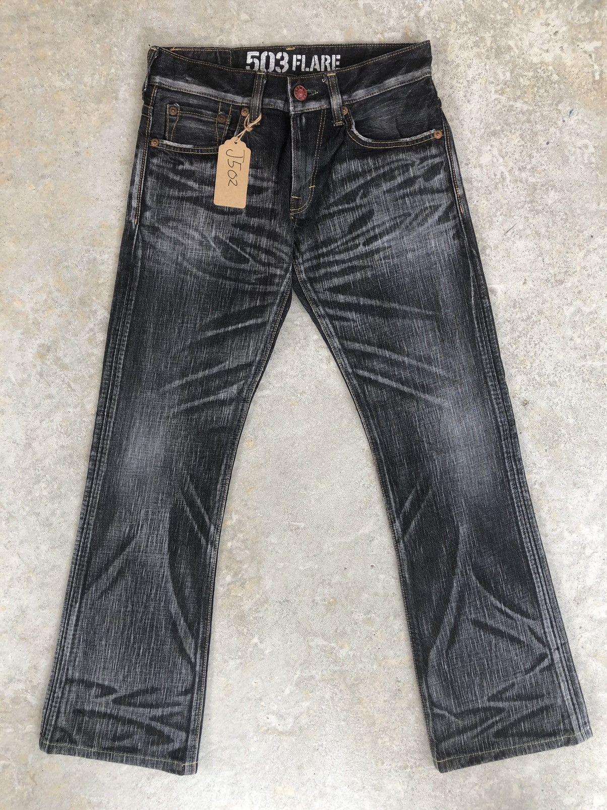If Six Was Nine Japanese Edwin 503 Flared Jeans Distressed Jeans Size US 30 / EU 46 - 1 Thumbnail