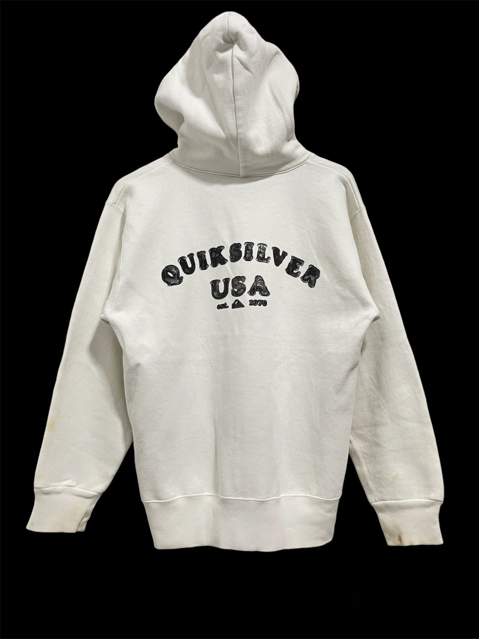 Quiksilver × Vintage Vintage Quiksilver Usa Spellout Hoodie Distressed Size US S / EU 44-46 / 1 - 1 Thumbnail