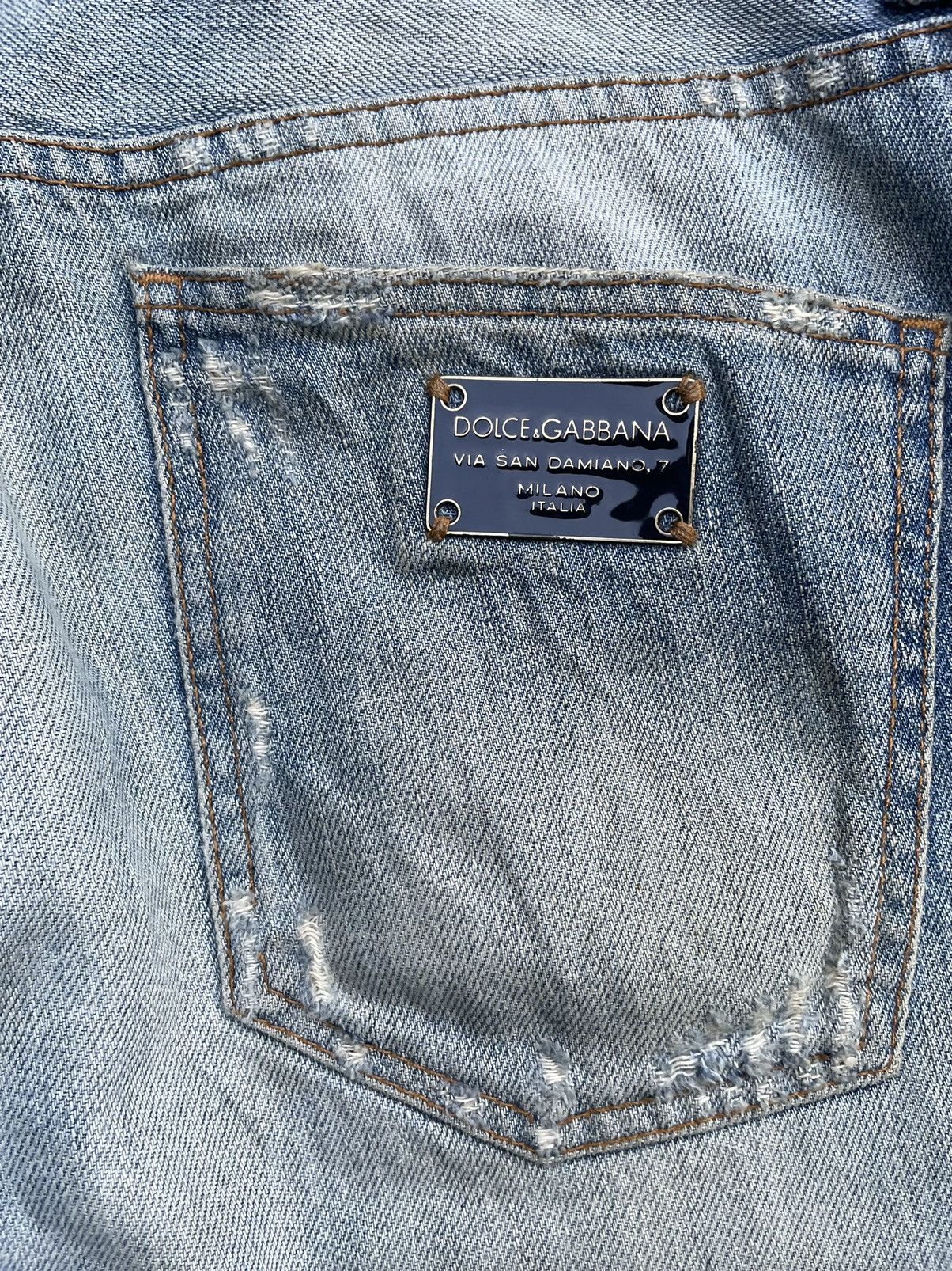 Dolce & Gabbana Vintage D&G Aging Distresed Denim Size US 34 / EU 50 - 13 Thumbnail
