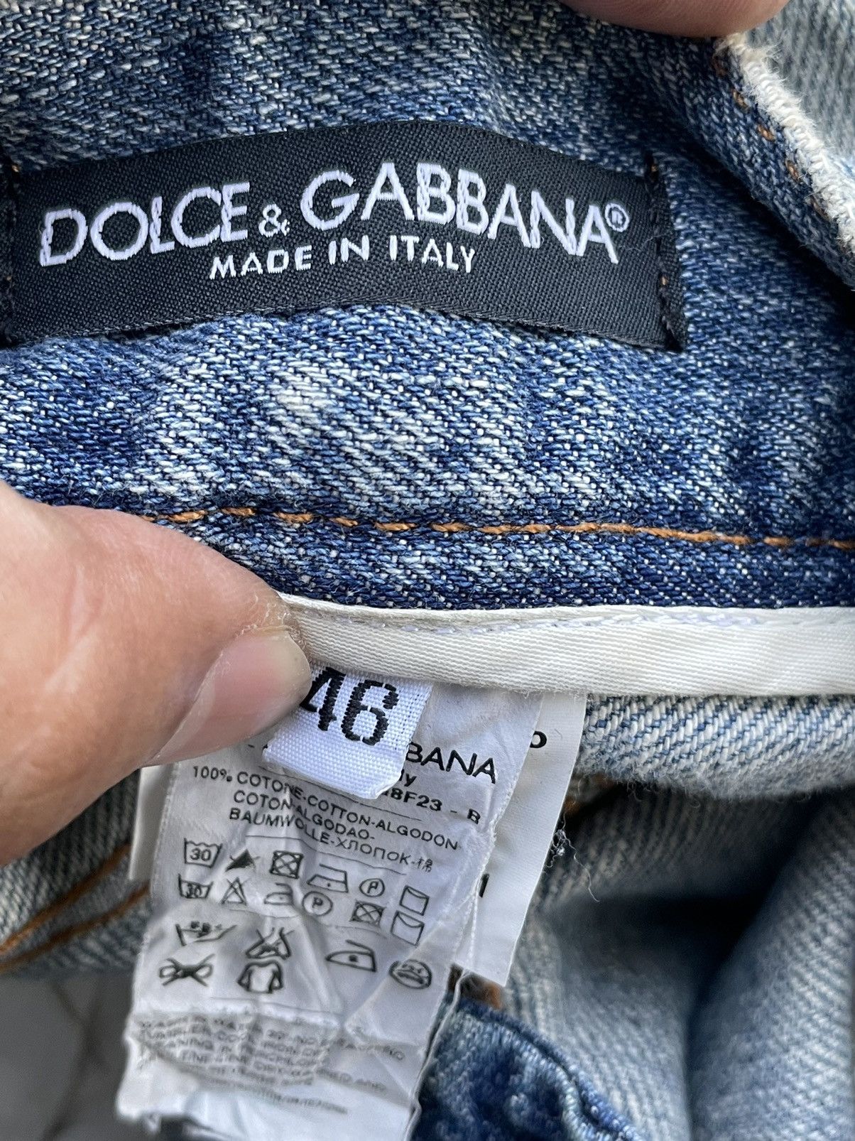 Dolce & Gabbana Vintage D&G Aging Distresed Denim Size US 34 / EU 50 - 14 Thumbnail