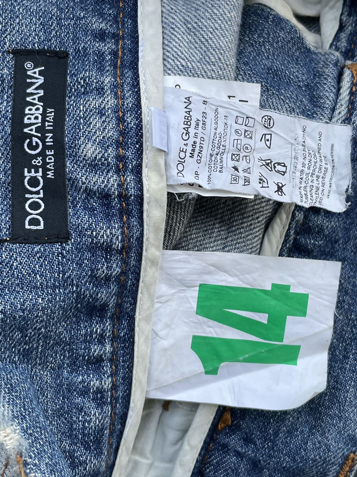 Dolce & Gabbana Vintage D&G Aging Distresed Denim Size US 34 / EU 50 - 16 Thumbnail