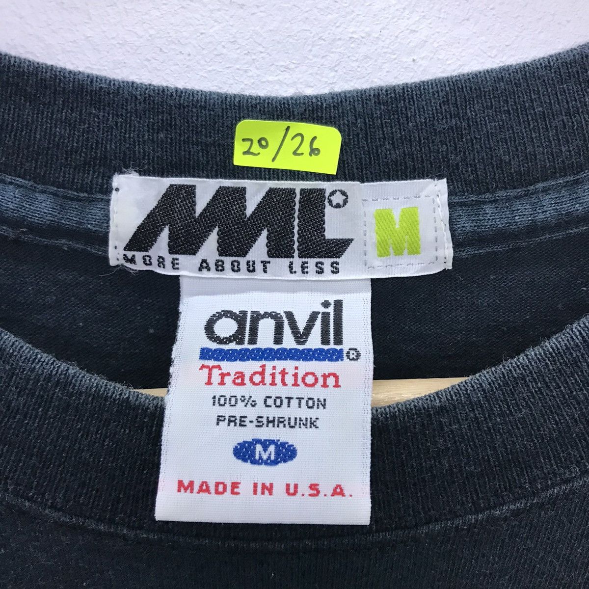 Anvil × Fragment Design × Hiroshi Fujiwara Rare!! Vintage More About Less Spellout tee Size US M / EU 48-50 / 2 - 9 Thumbnail