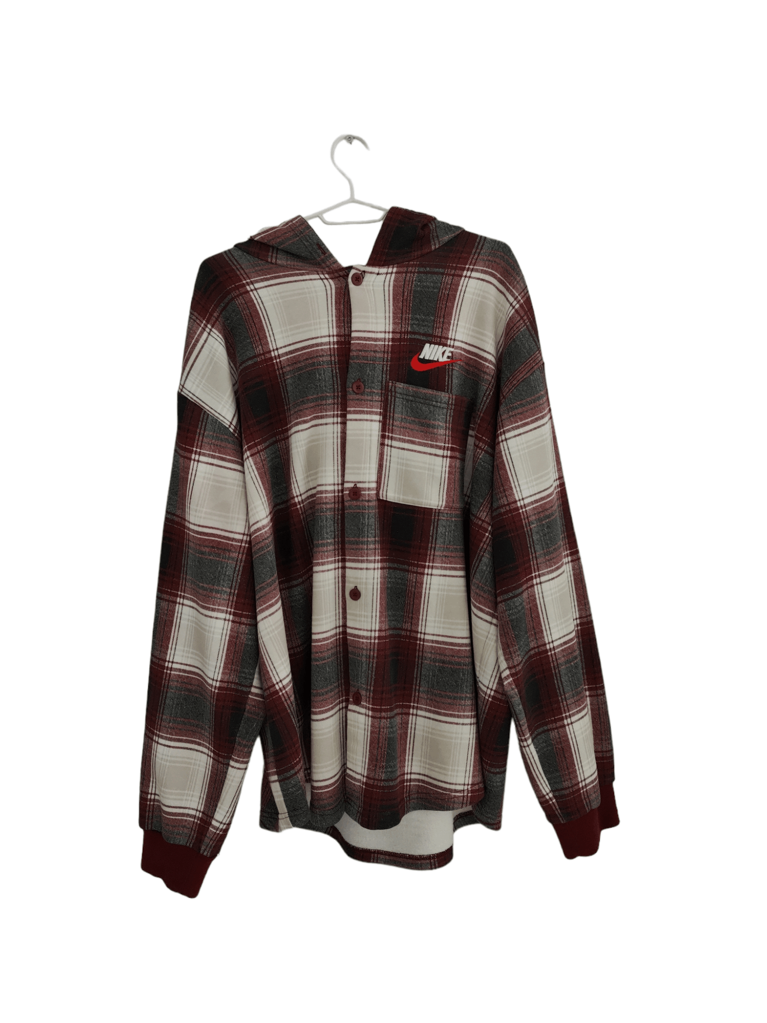 Nike Supreme Supreme x nike flannel hoodie Grailed