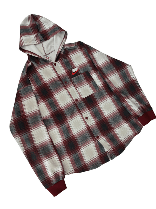 Nike supreme flannel outlet hoodie