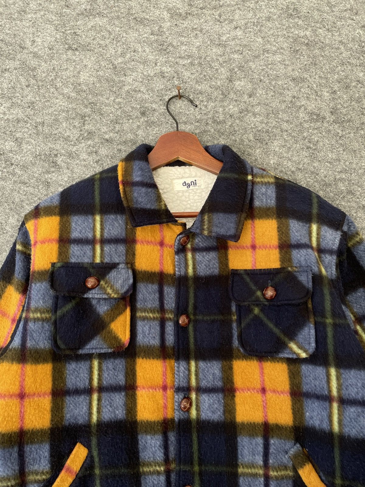 Japanese Brand VINTAGE DGNI TARTAN SHEARLING JACKET Size US S / EU 44-46 / 1 - 2 Thumbnail