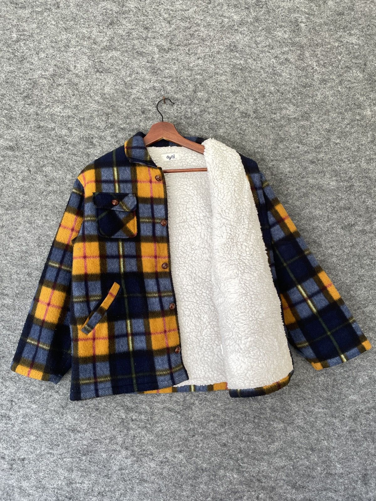 Japanese Brand VINTAGE DGNI TARTAN SHEARLING JACKET Size US S / EU 44-46 / 1 - 5 Thumbnail
