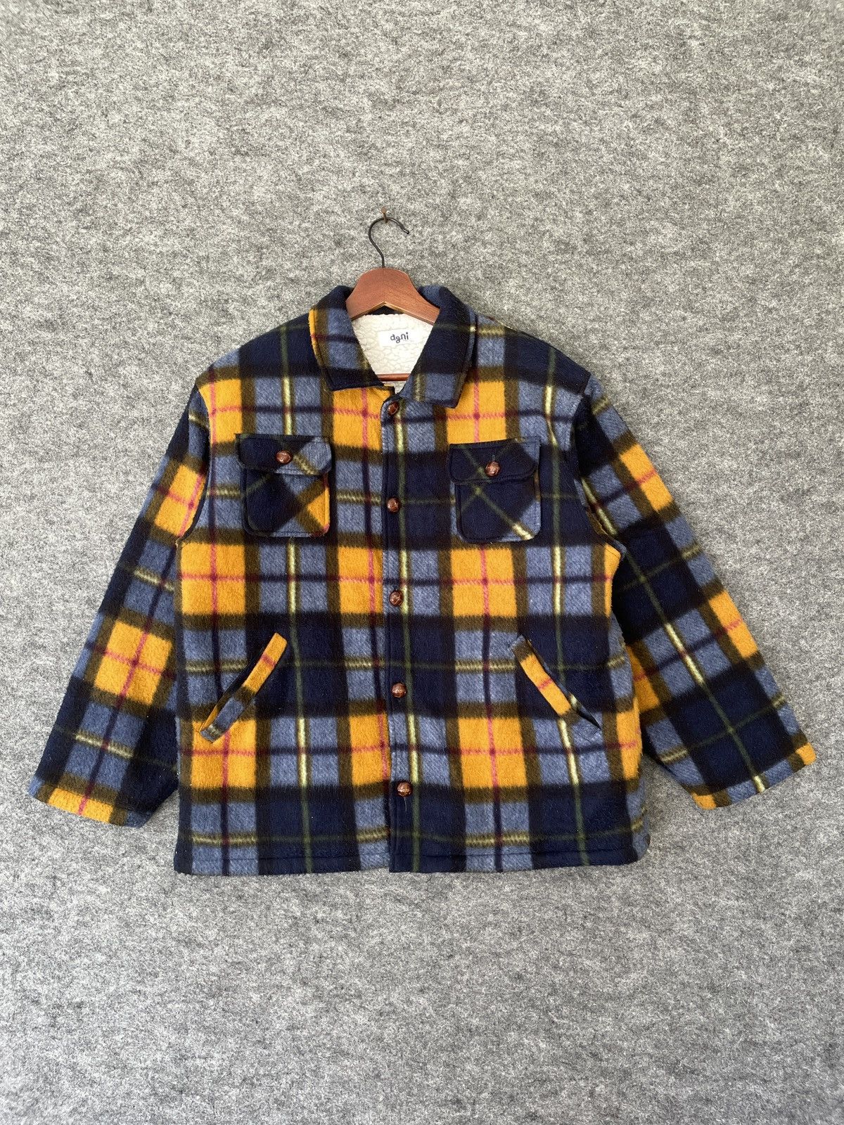Japanese Brand VINTAGE DGNI TARTAN SHEARLING JACKET Size US S / EU 44-46 / 1 - 1 Thumbnail