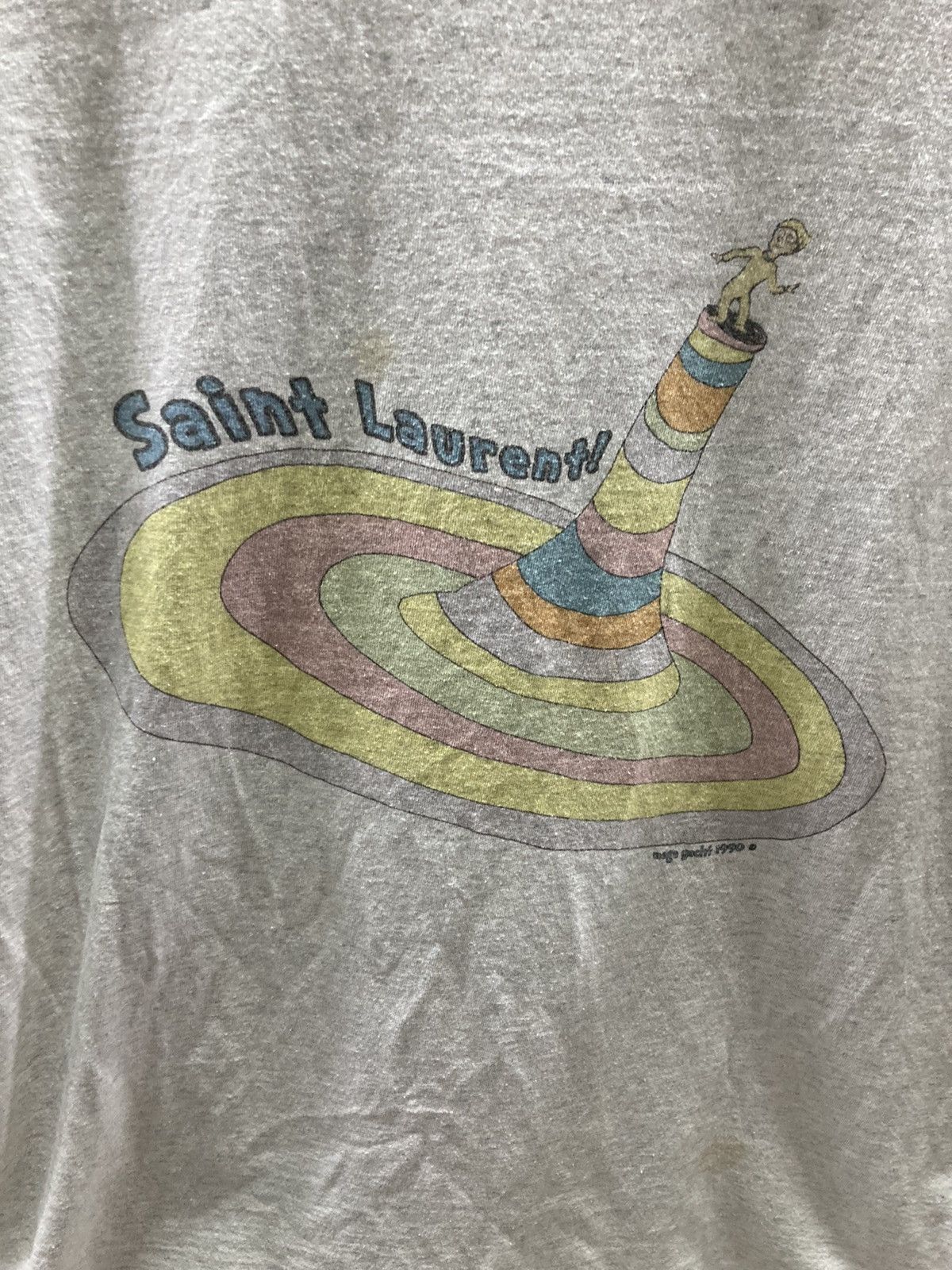 Champion × Mega Yacht × Vintage Vintage 90s Mega Yacht Saint Laurent t shirt Size US L / EU 52-54 / 3 - 3 Thumbnail