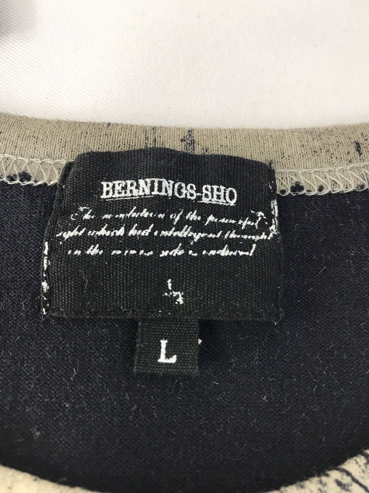Japanese Brand Bernings-Sho Overprint Skull Design Tee Size US M / EU 48-50 / 2 - 6 Thumbnail