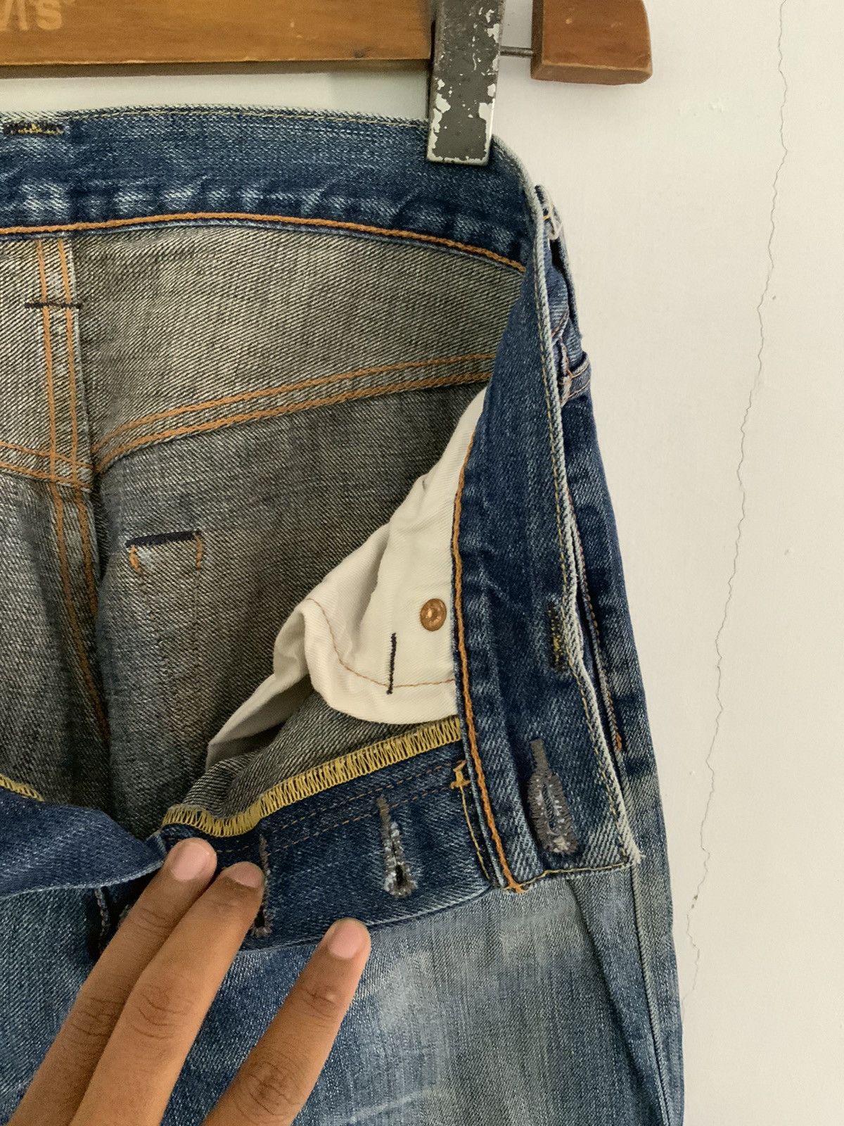 Unsound Rags Levi’s 501 Light Acid Wash Distressed Denim Jean Size US 30 / EU 46 - 17 Thumbnail