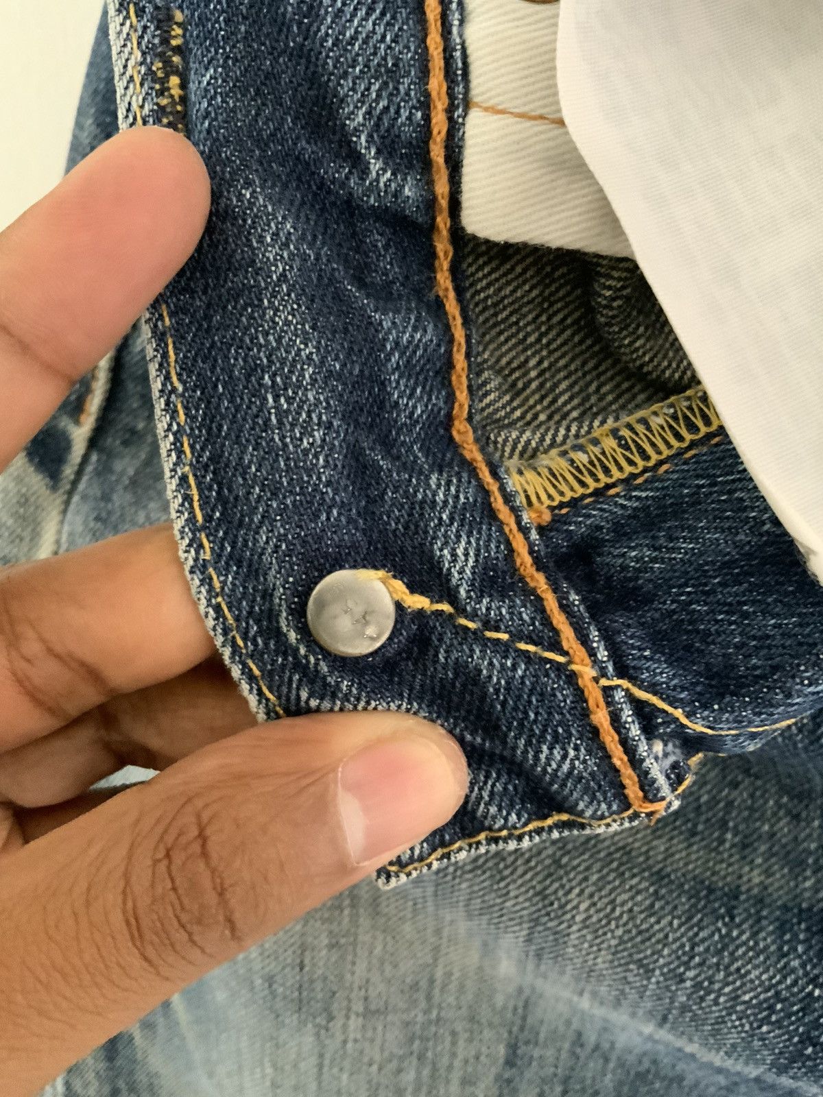 Unsound Rags Levi’s 501 Light Acid Wash Distressed Denim Jean Size US 30 / EU 46 - 22 Thumbnail