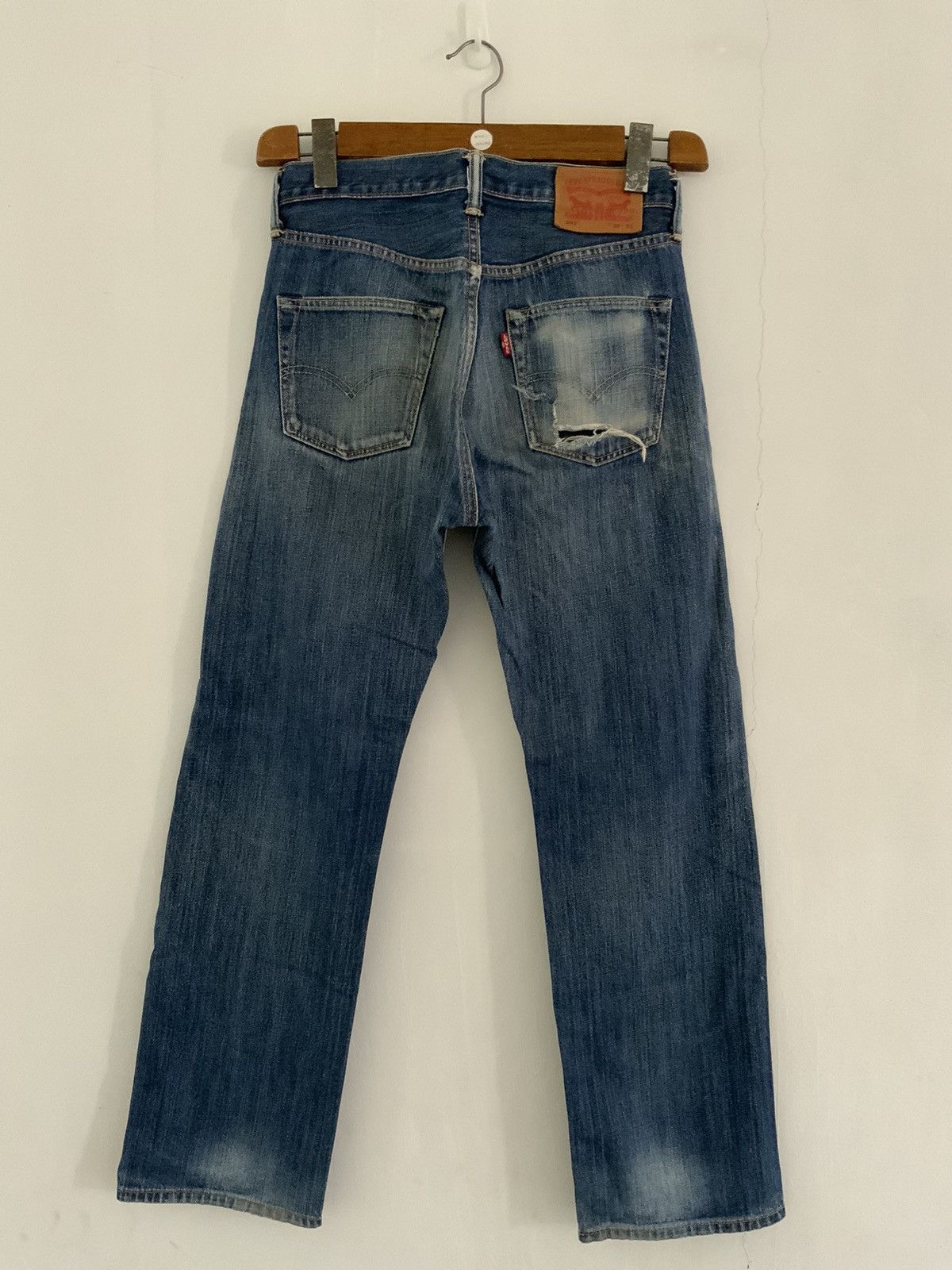 Unsound Rags Levi’s 501 Light Acid Wash Distressed Denim Jean Size US 30 / EU 46 - 2 Thumbnail