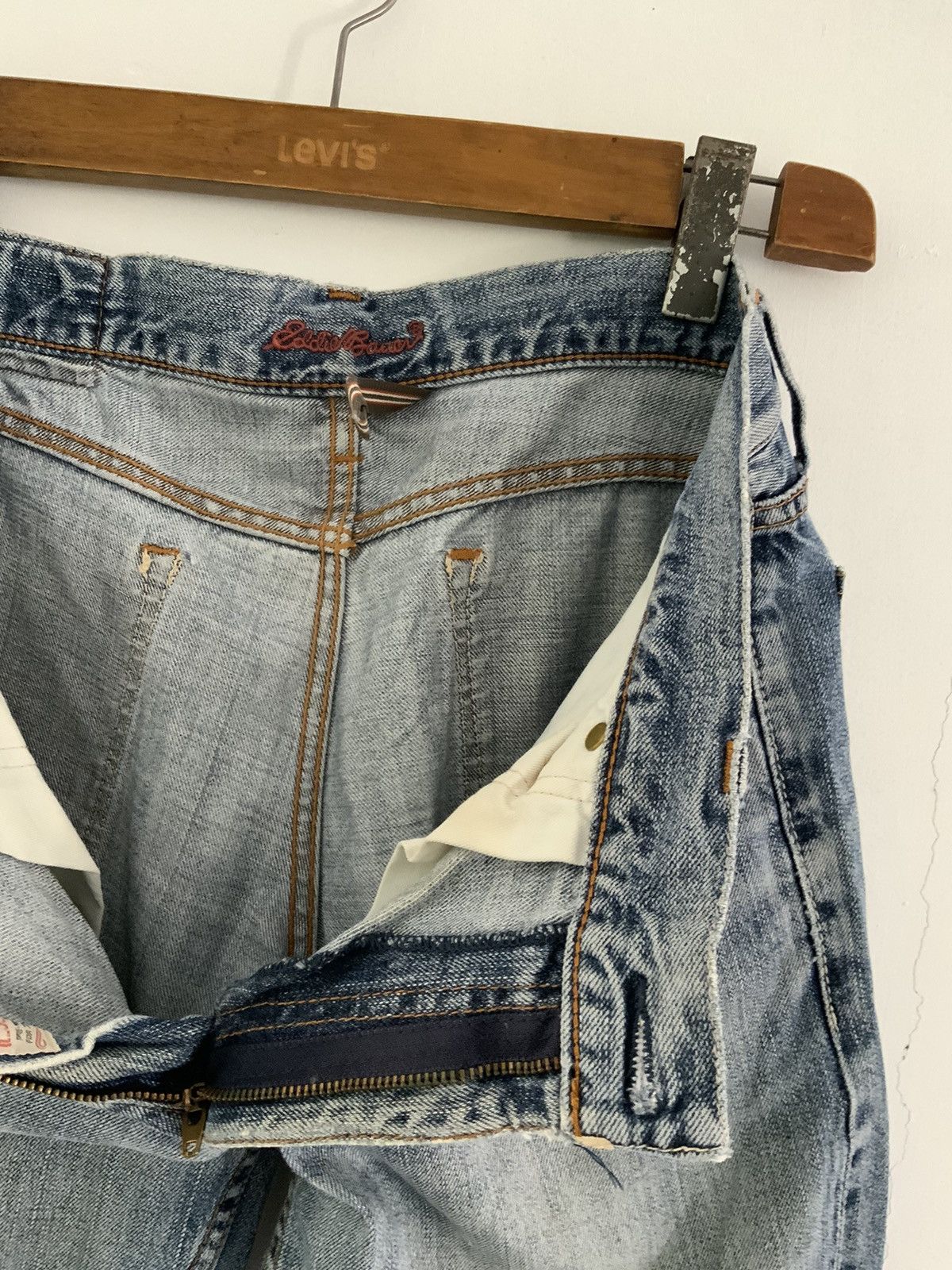 Eddie Bauer Eddie Bauer Distressed Denim Jean Size US 35 - 16 Thumbnail