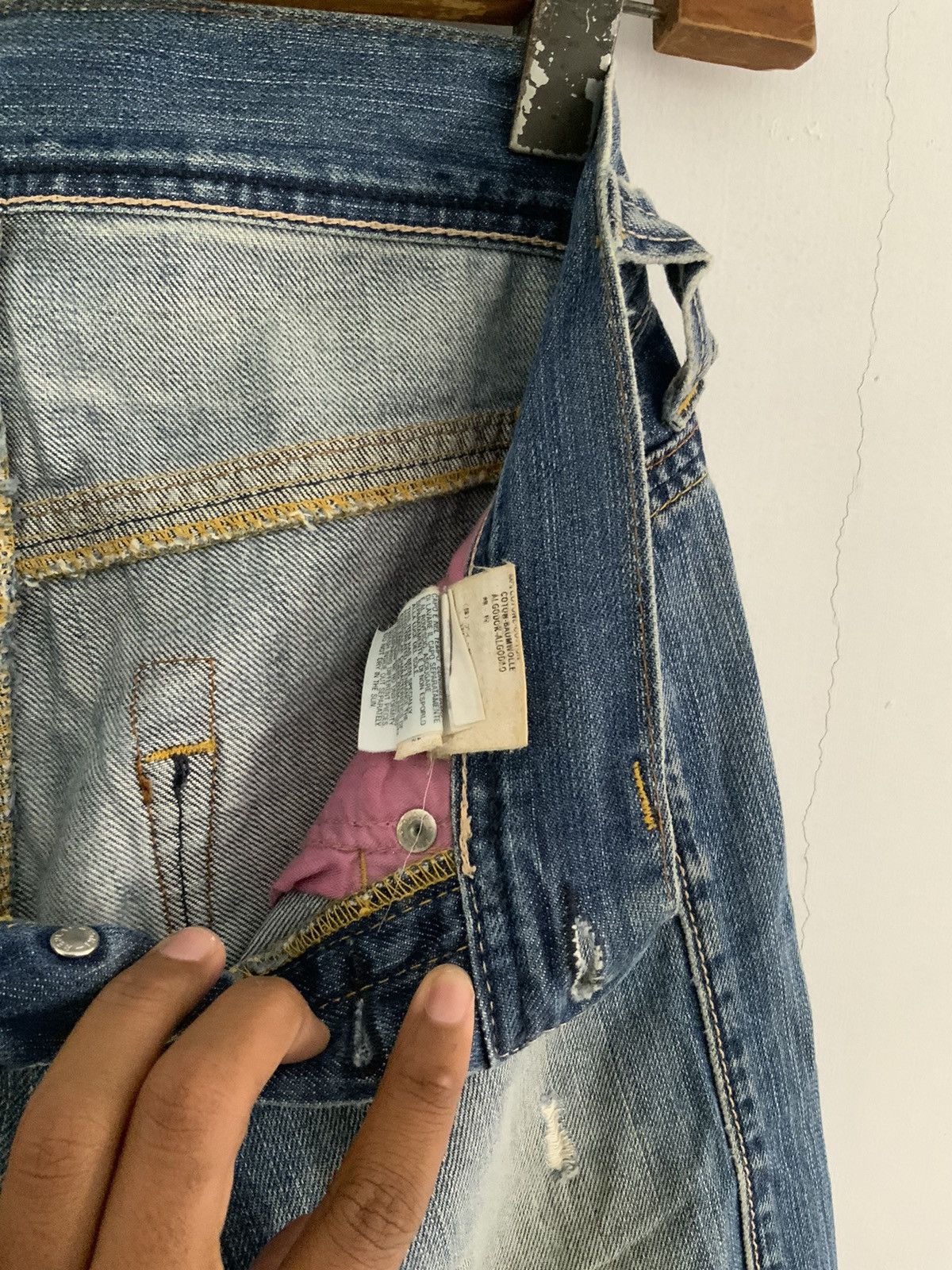 Replay Vintage Replay Non Selvedge Distressed Boot Cut Denim Jean Size US 26 / EU 42 - 18 Thumbnail