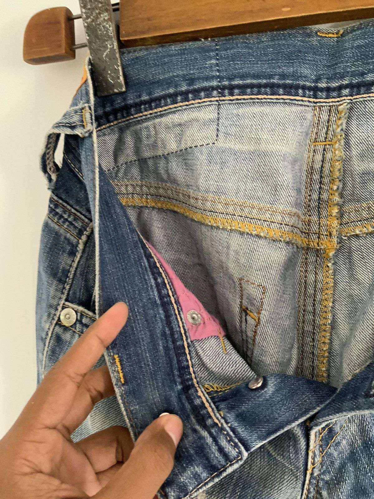 Replay Vintage Replay Non Selvedge Distressed Boot Cut Denim Jean Size US 26 / EU 42 - 16 Thumbnail