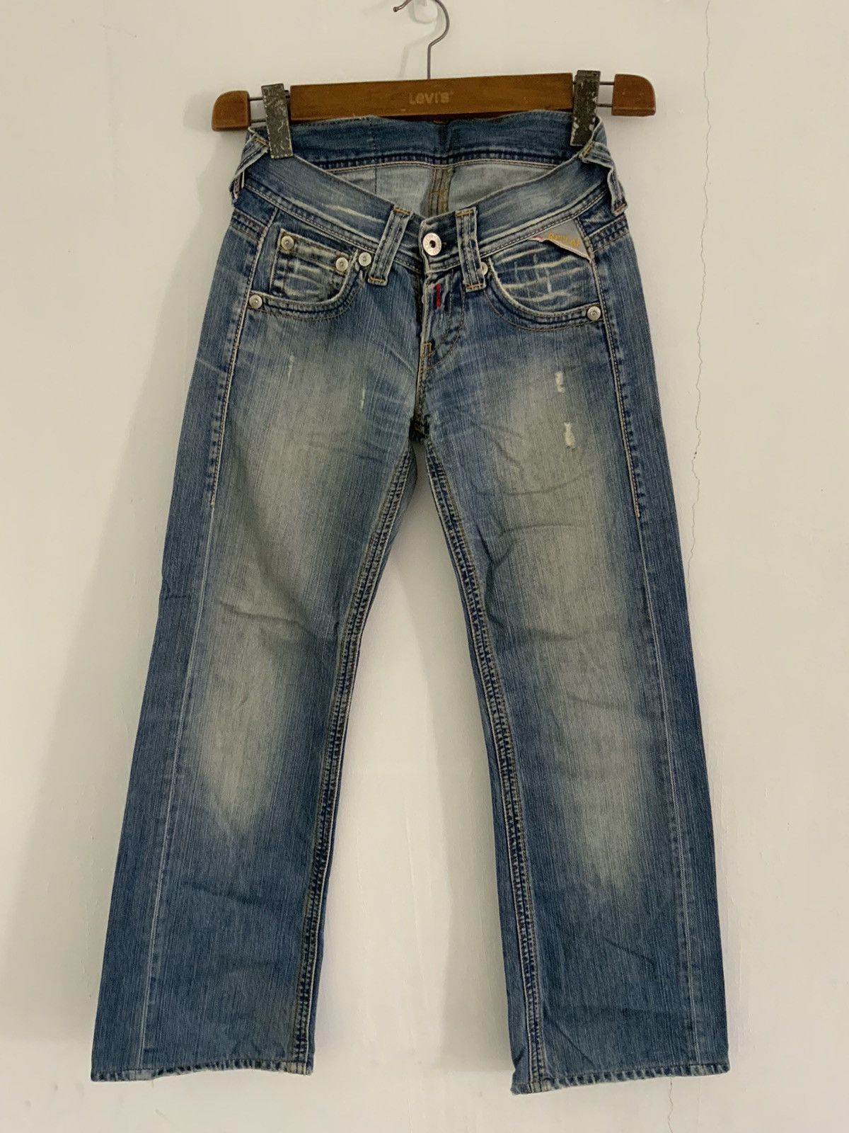 Replay Vintage Replay Non Selvedge Distressed Boot Cut Denim Jean Size US 26 / EU 42 - 1 Thumbnail