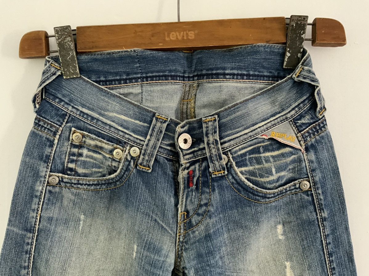 Replay Vintage Replay Non Selvedge Distressed Boot Cut Denim Jean Size US 26 / EU 42 - 3 Thumbnail
