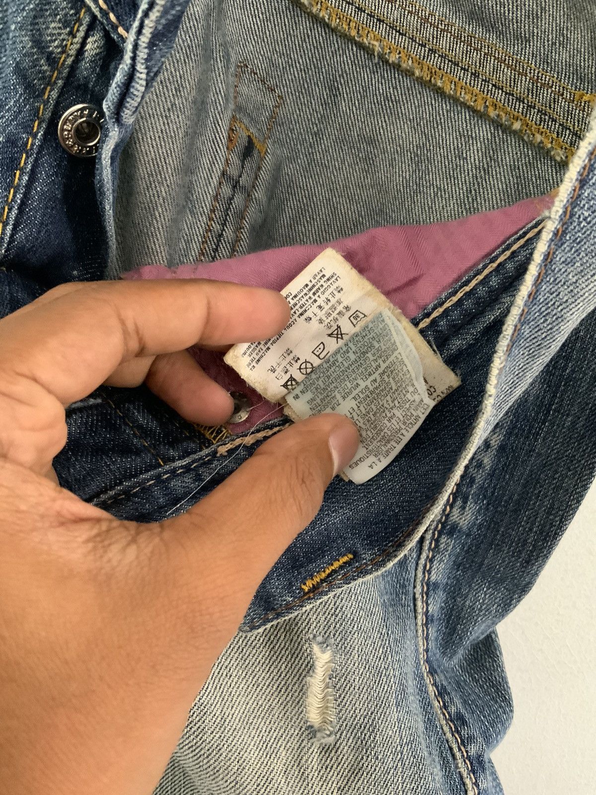 Replay Vintage Replay Non Selvedge Distressed Boot Cut Denim Jean Size US 26 / EU 42 - 21 Thumbnail