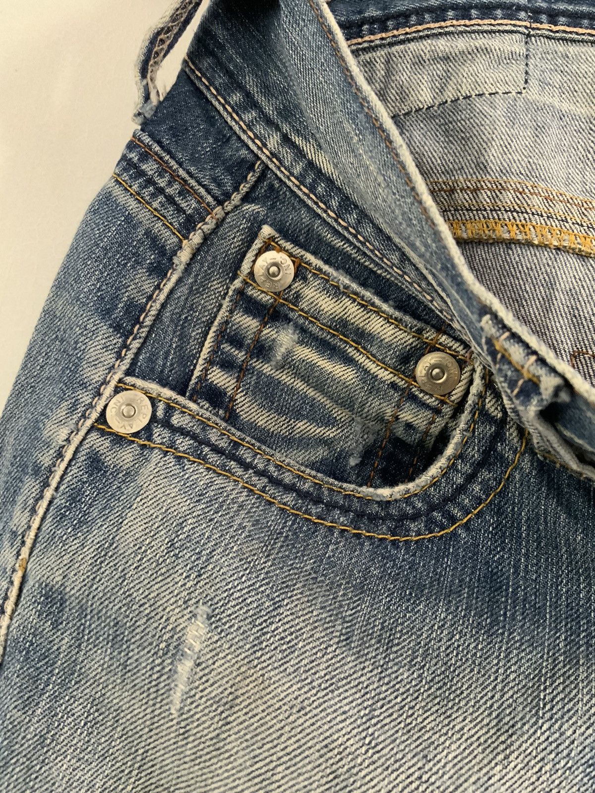 Replay Vintage Replay Non Selvedge Distressed Boot Cut Denim Jean Size US 26 / EU 42 - 14 Thumbnail