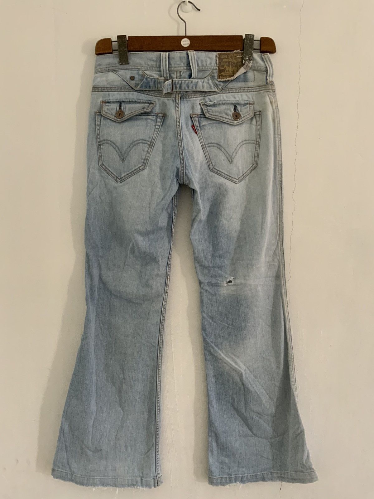 Levi's Vintage Levi’s Strauss Boot Cut Light Wash Distressed Denim Size US 29 - 2 Thumbnail