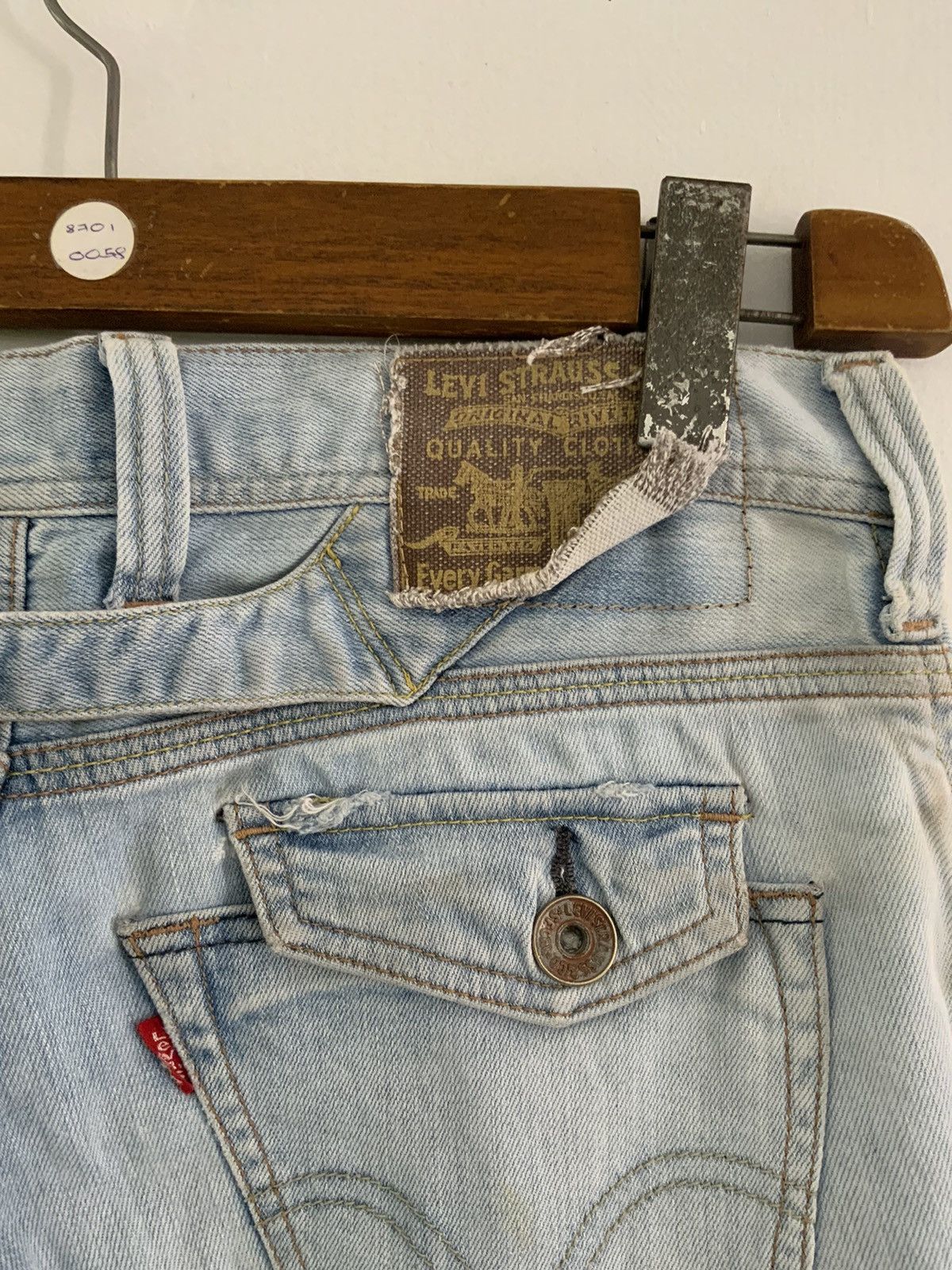Levi's Vintage Levi’s Strauss Boot Cut Light Wash Distressed Denim Size US 29 - 14 Thumbnail