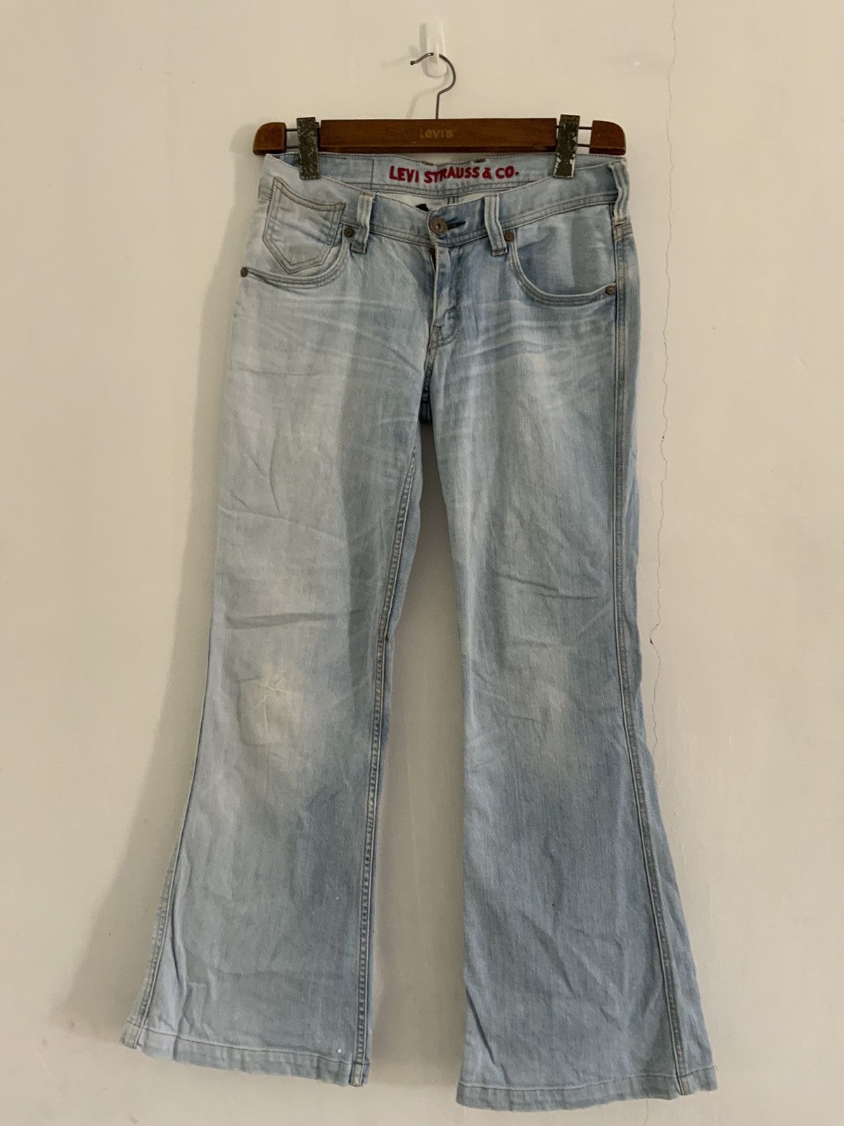 Levi's Vintage Levi’s Strauss Boot Cut Light Wash Distressed Denim Size US 29 - 1 Thumbnail