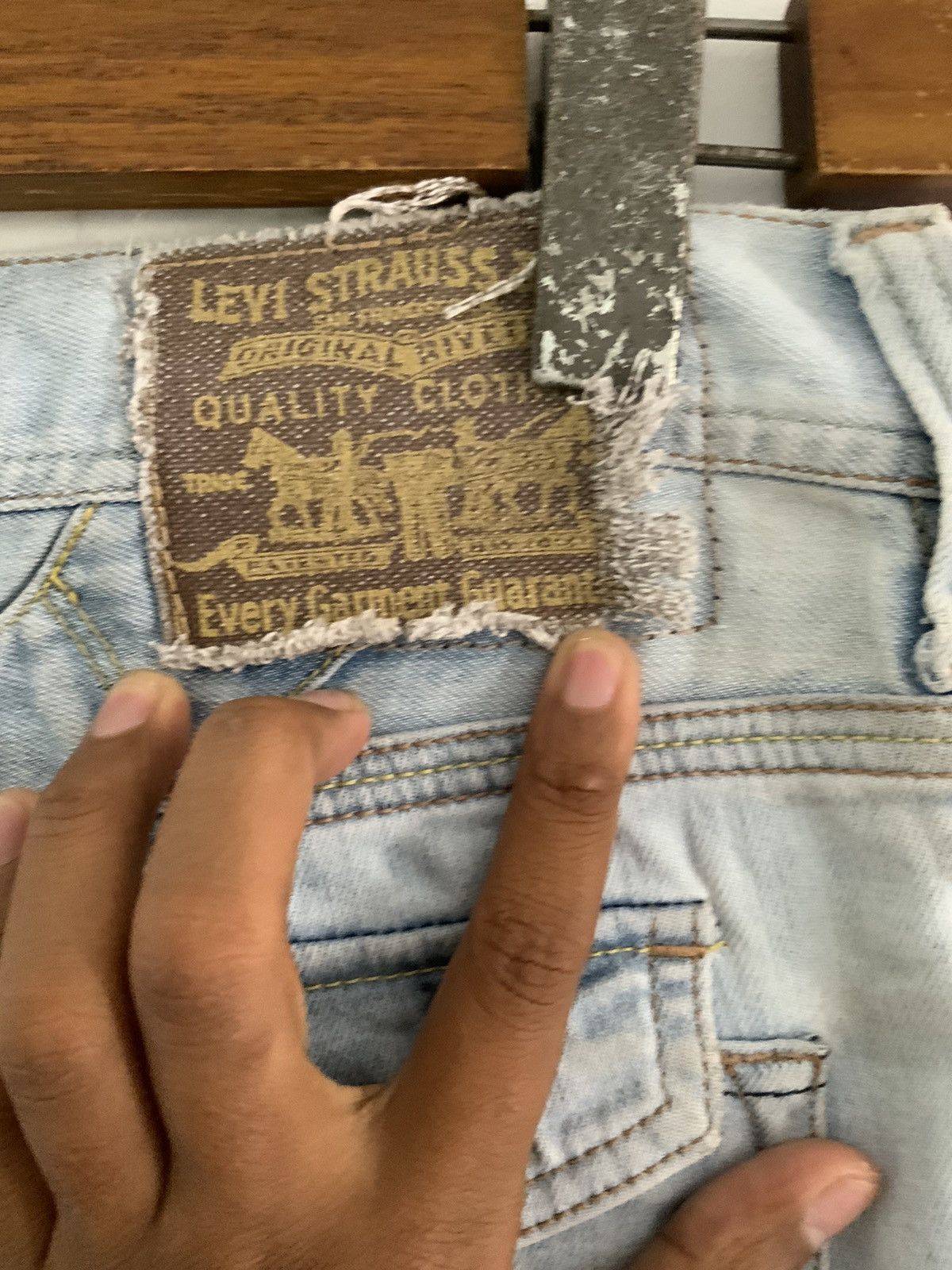 Levi's Vintage Levi’s Strauss Boot Cut Light Wash Distressed Denim Size US 29 - 15 Thumbnail
