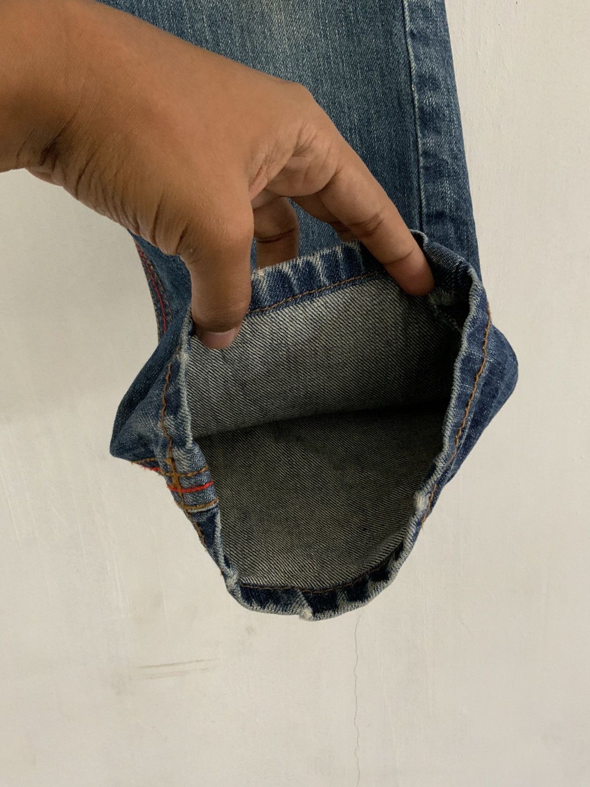 Gotcha Gotcha Spellout Distressed Denim Size US 34 / EU 50 - 6 Thumbnail