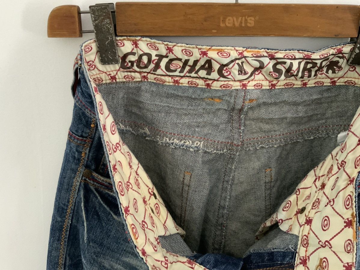Gotcha Gotcha Spellout Distressed Denim Size US 34 / EU 50 - 12 Thumbnail