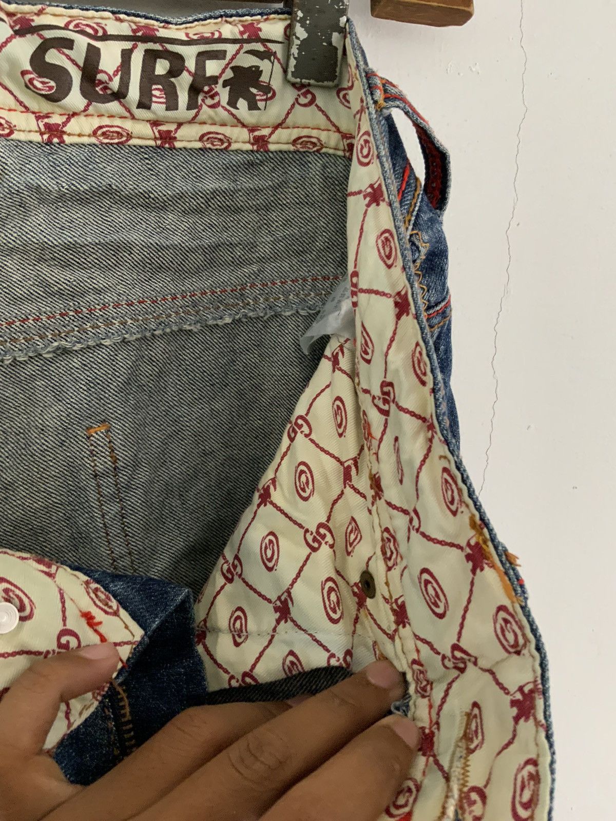 Gotcha Gotcha Spellout Distressed Denim Size US 34 / EU 50 - 16 Thumbnail