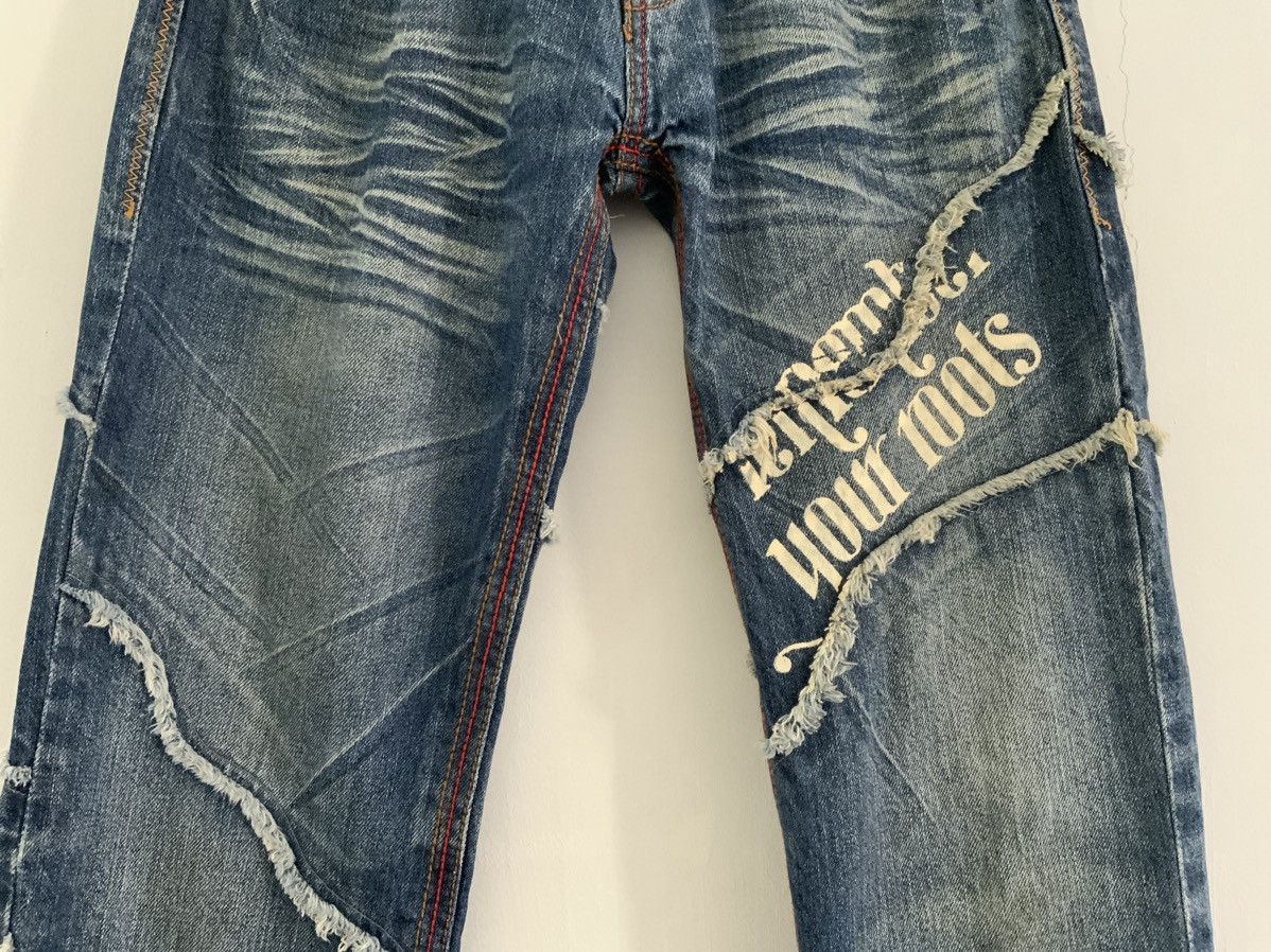 Gotcha Gotcha Spellout Distressed Denim Size US 34 / EU 50 - 4 Thumbnail
