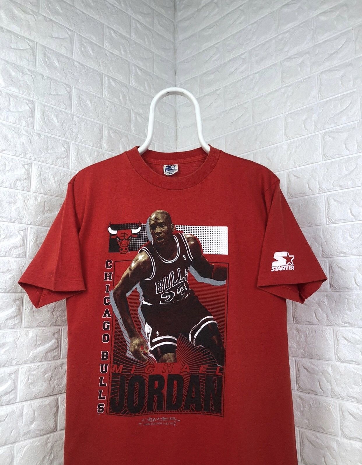 Band Tees × NBA 1991 Michael Jordan Chicago Bulls Starter Vintage Shirt Size US M / EU 48-50 / 2 - 3 Thumbnail
