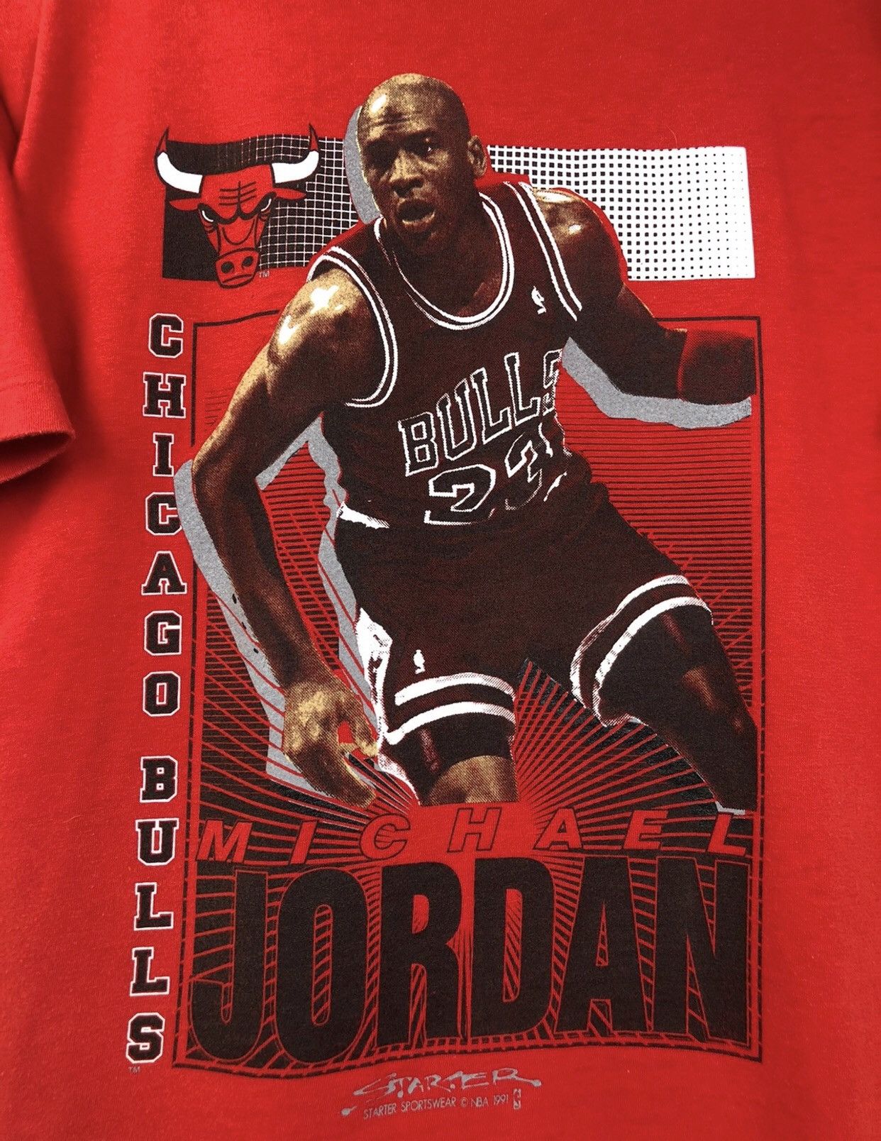 Band Tees × NBA 1991 Michael Jordan Chicago Bulls Starter Vintage Shirt Size US M / EU 48-50 / 2 - 4 Thumbnail