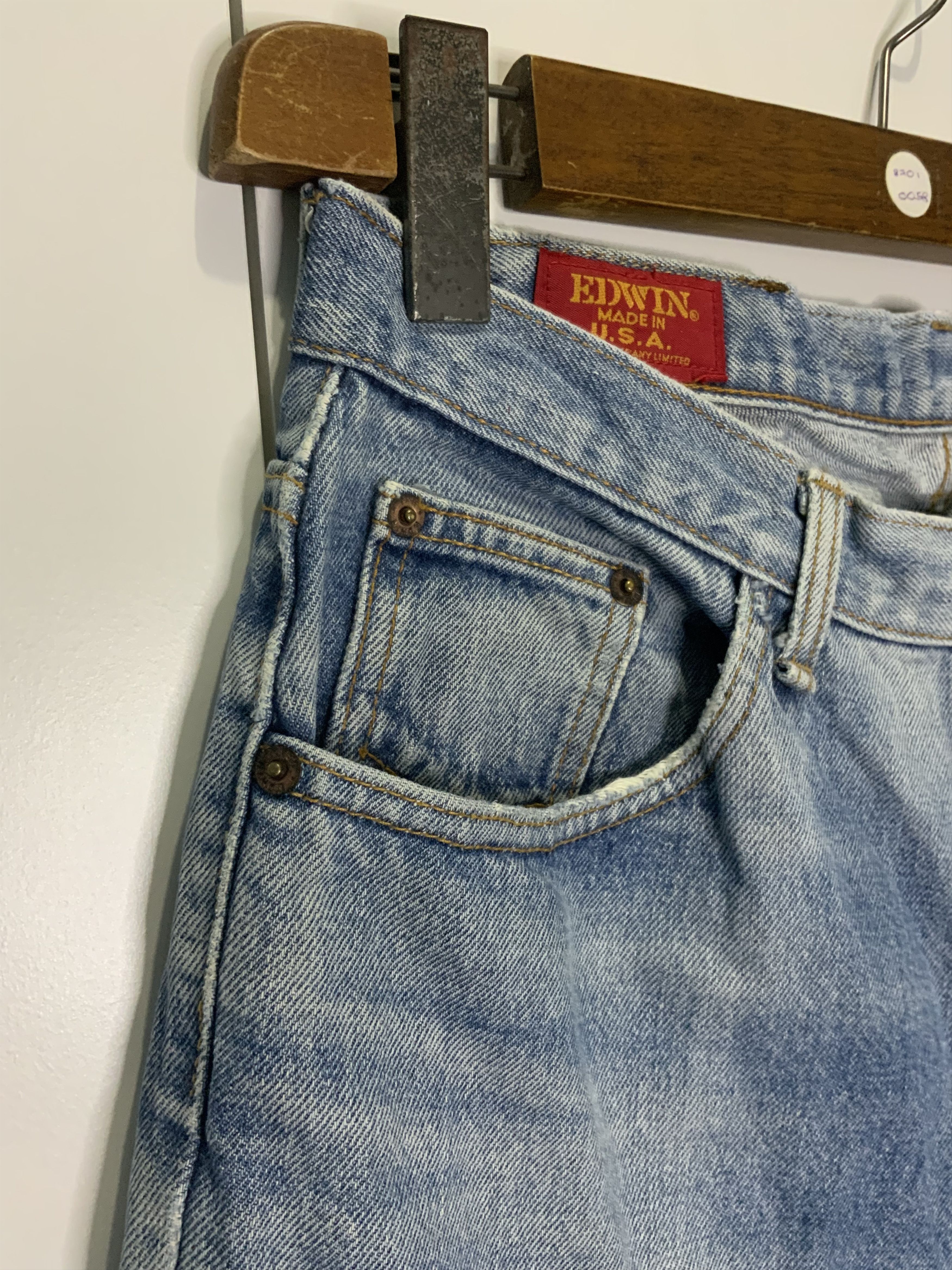 Edwin Edwin Light Wash Asid Distressed Denim Size US 34 / EU 50 - 8 Thumbnail