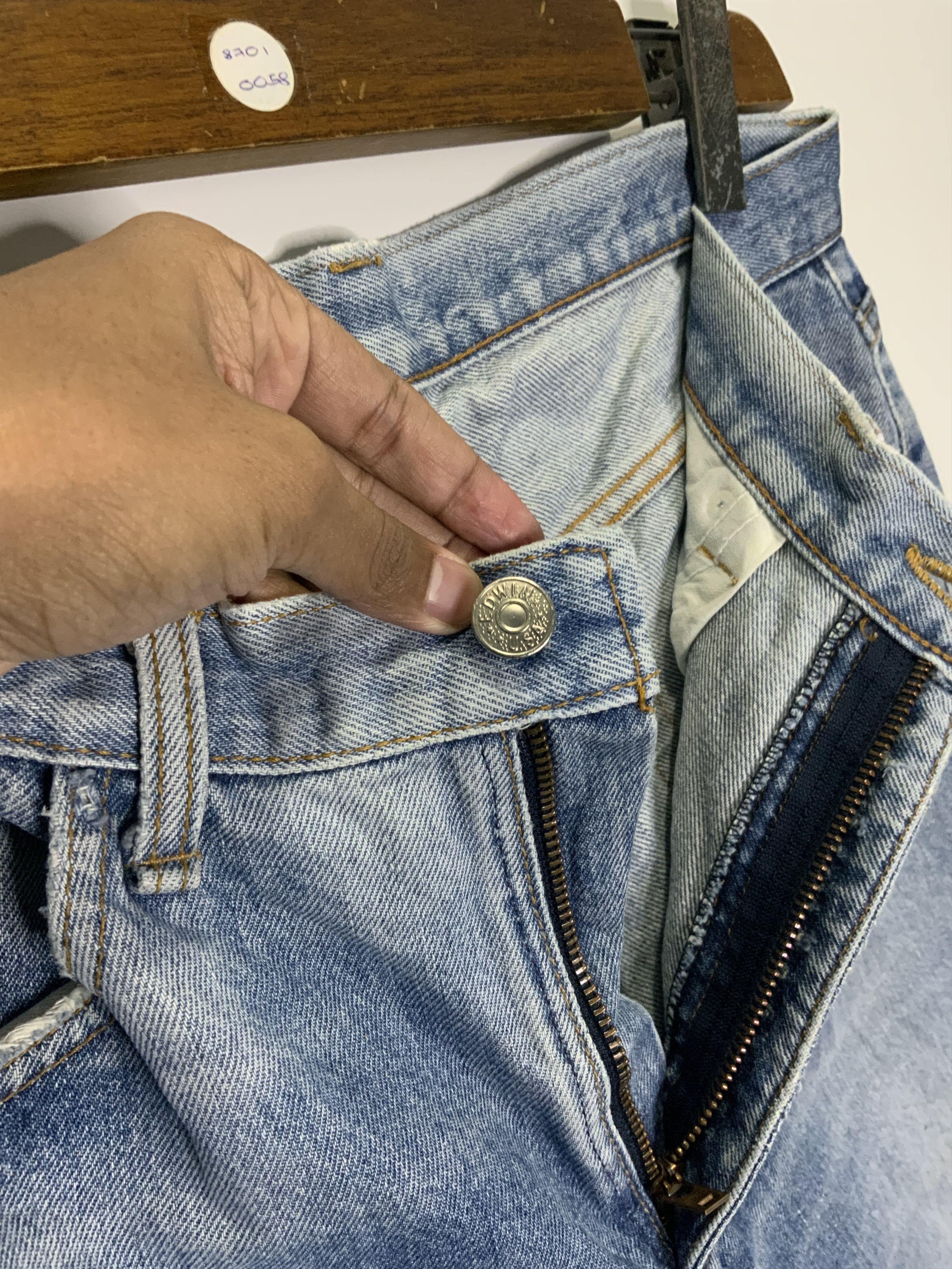 Edwin Edwin Light Wash Asid Distressed Denim Size US 34 / EU 50 - 10 Thumbnail
