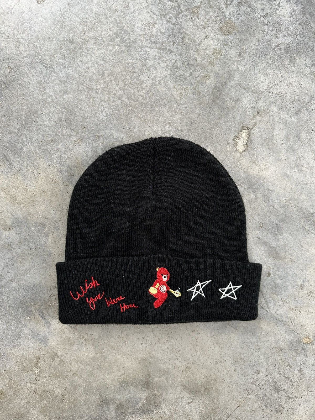 Travis Scott Travis Scott Astroworld Tour Wish You Were Here Beanie Size ONE SIZE - 3 Thumbnail