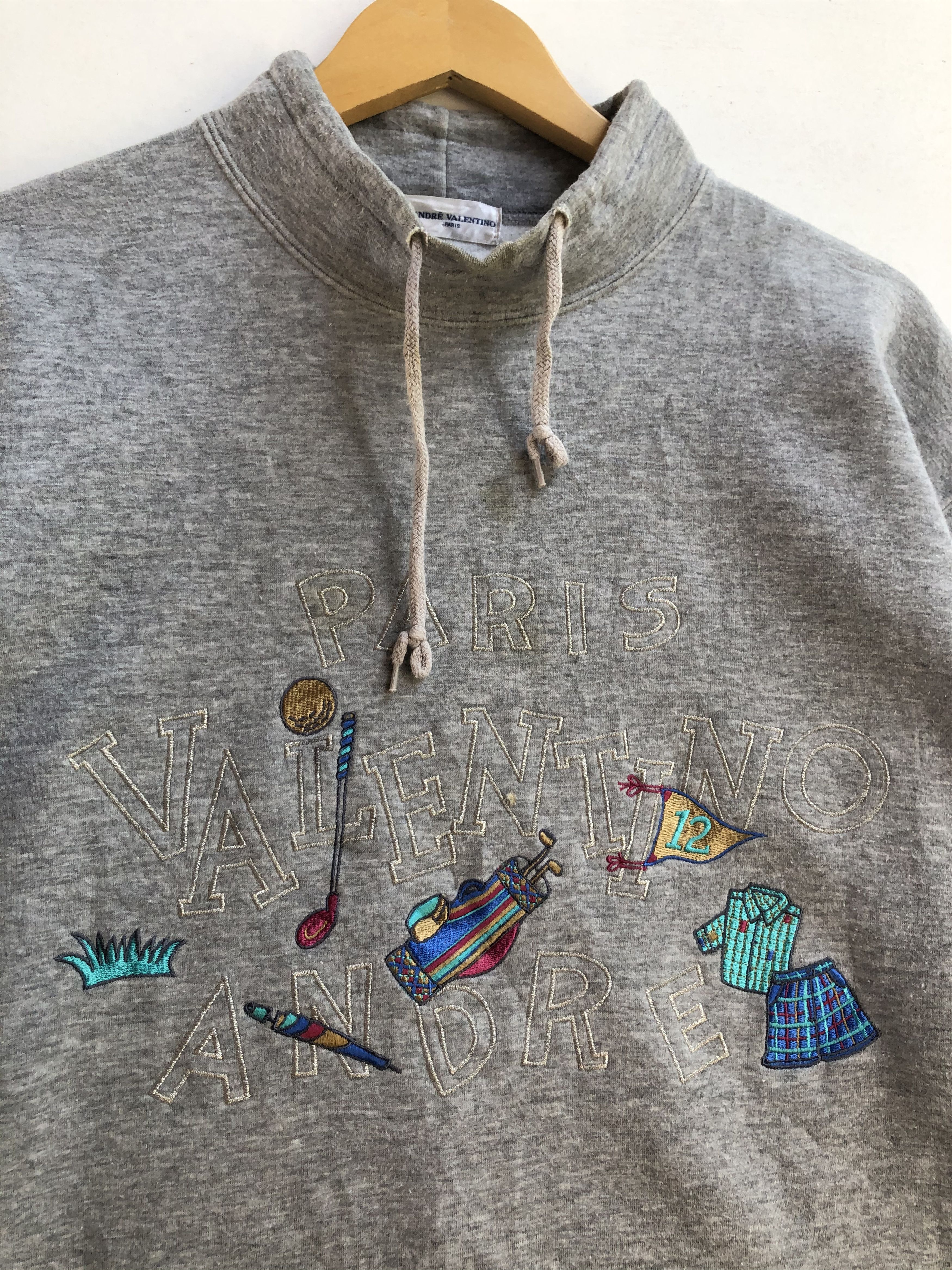 Valentino × Vintage VINTAGE ANDRE VALENTINO STEALTH EMBROIDERIES SWEATSHIRT Size US M / EU 48-50 / 2 - 3 Thumbnail