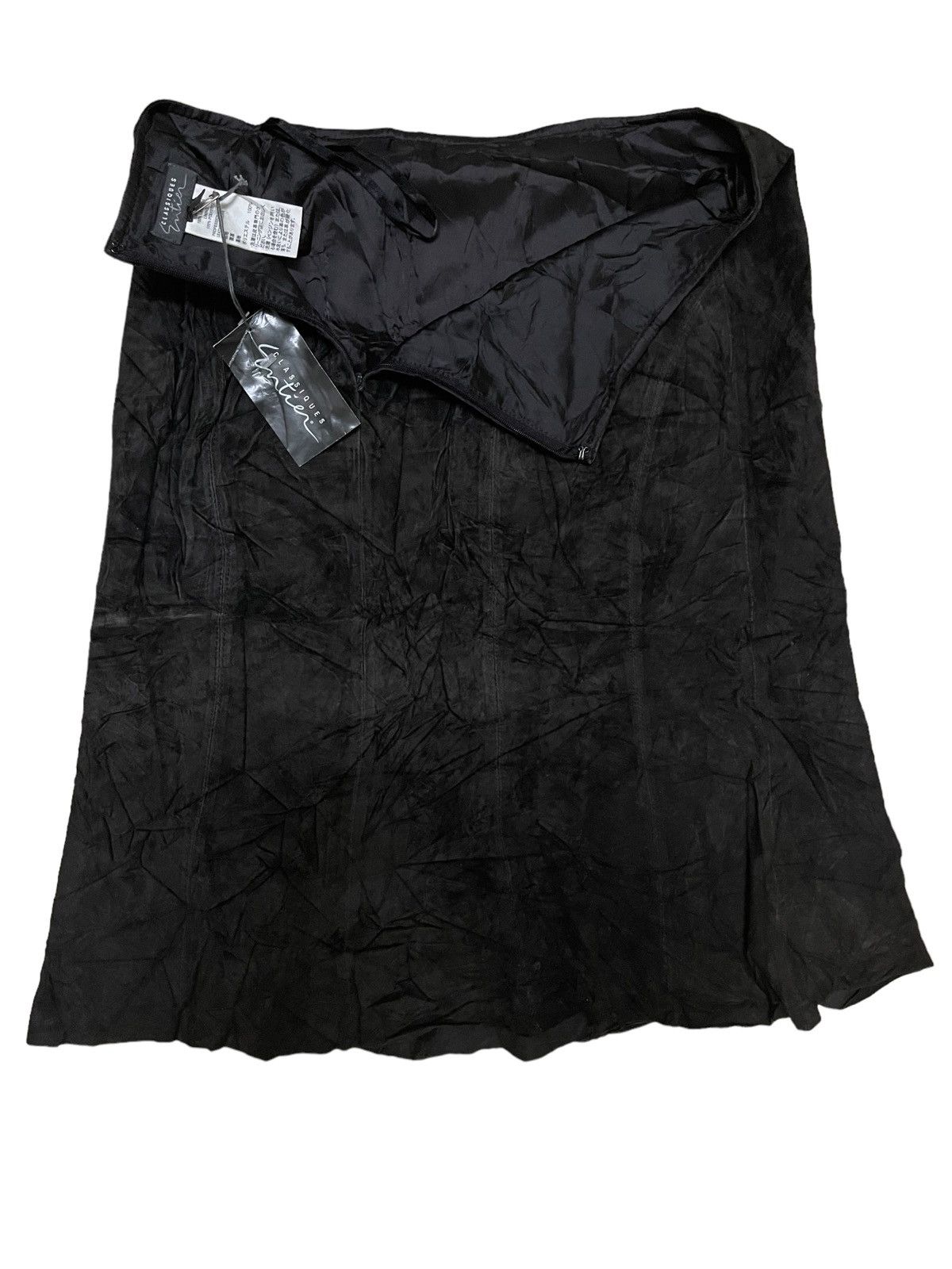 image of Avant Garde x Genuine Leather Vintage Classiques Entier Leather Short Skirt Women in Black (Size 26
