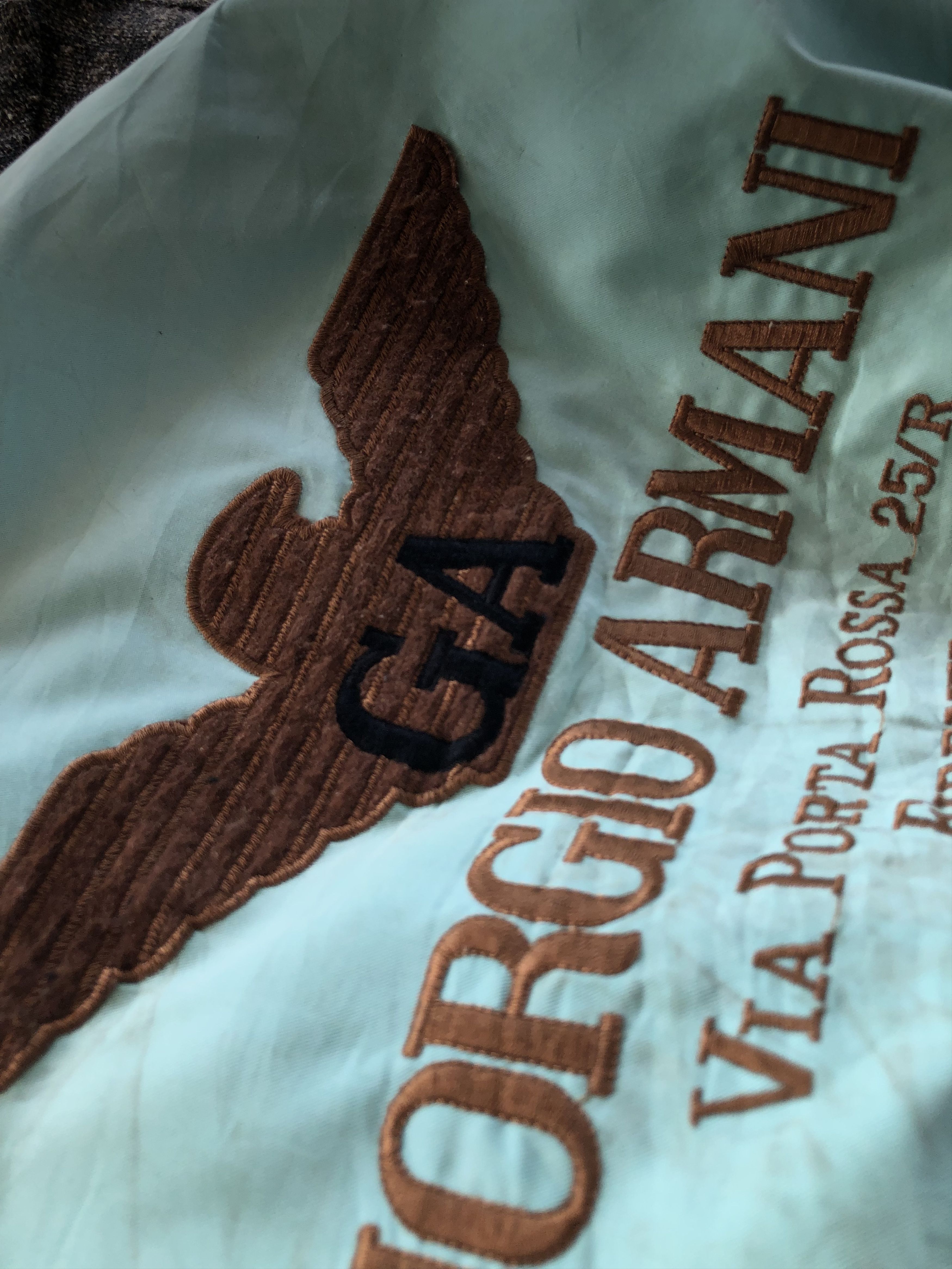 Giorgio Armani × Vintage VINTAGE GIORGIO ARMANI BIG LOGO LIGHTWEIGHT FLIGHT JACKET Size US L / EU 52-54 / 3 - 8 Thumbnail