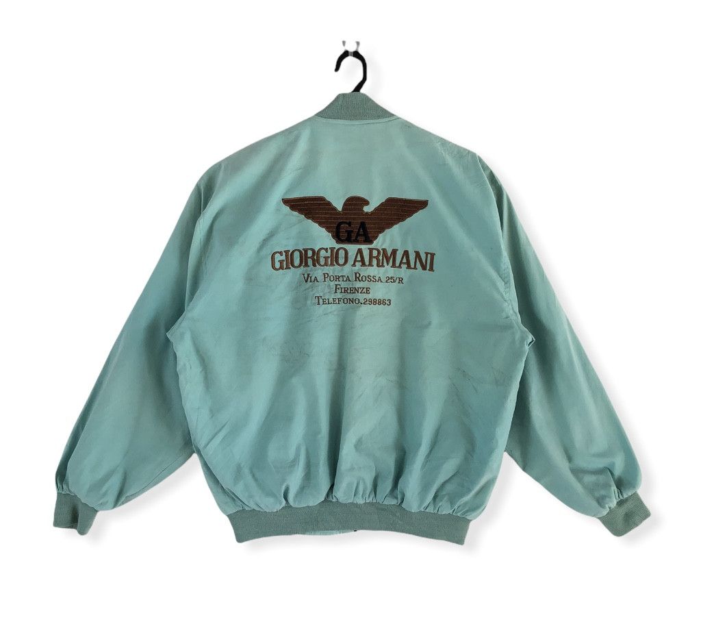Giorgio Armani × Vintage VINTAGE GIORGIO ARMANI BIG LOGO LIGHTWEIGHT FLIGHT JACKET Size US L / EU 52-54 / 3 - 1 Thumbnail