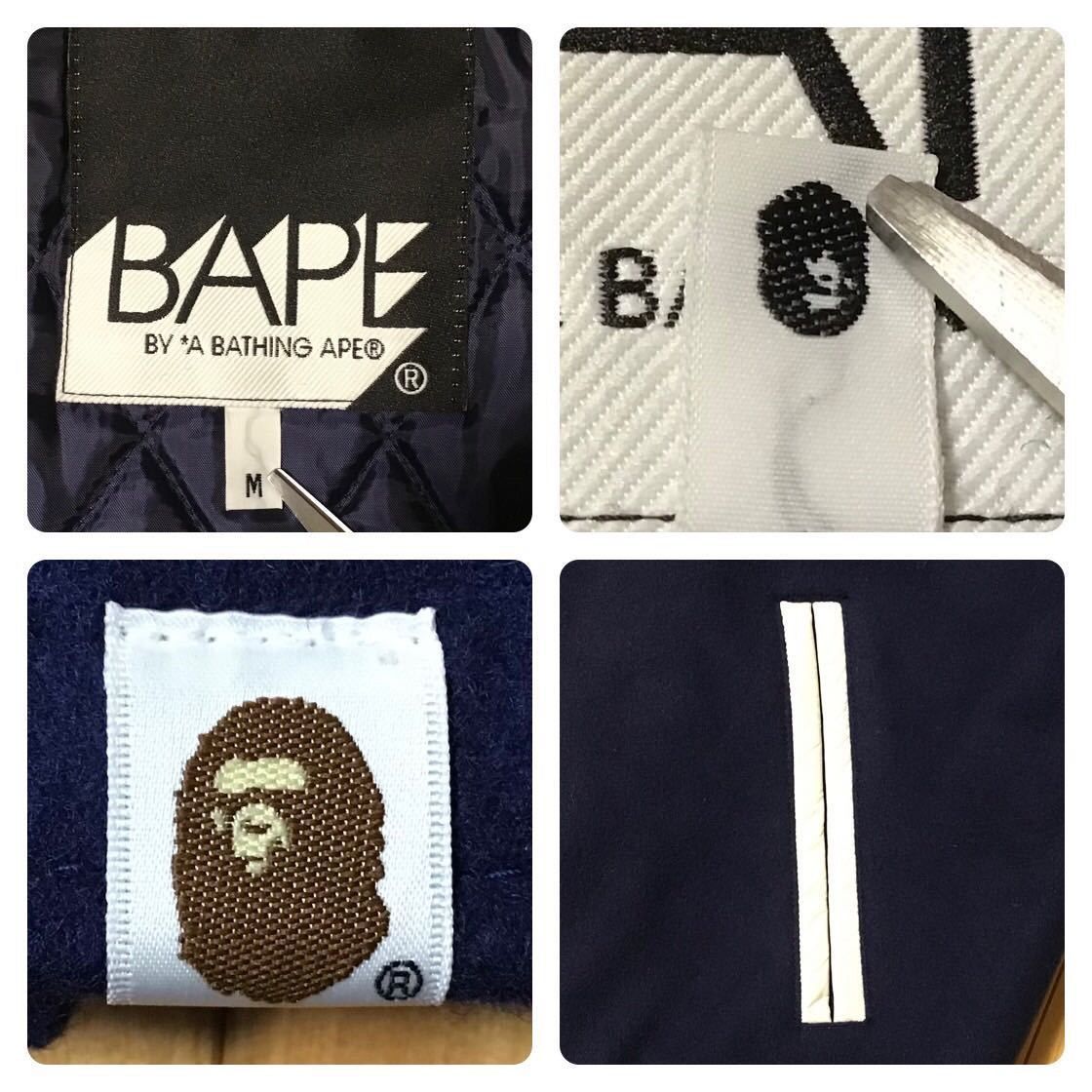Bape BAPE Sleeve leather BAPE LOGO varsity jacket a bathing ape Size US M / EU 48-50 / 2 - 9 Thumbnail