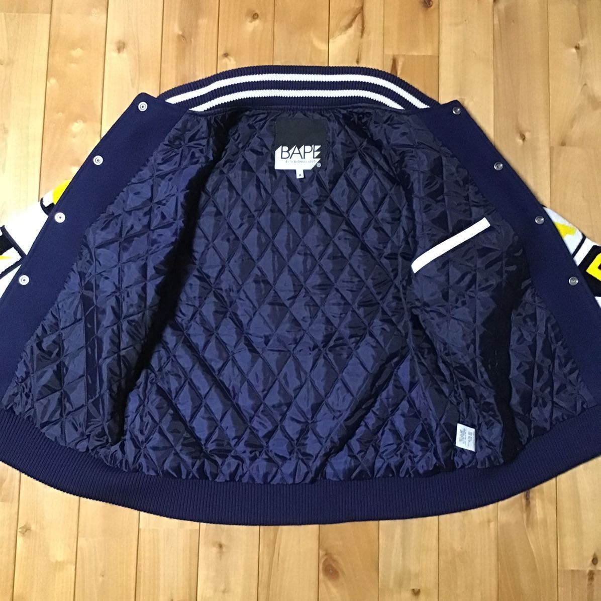 Bape BAPE Sleeve leather BAPE LOGO varsity jacket a bathing ape Size US M / EU 48-50 / 2 - 5 Thumbnail
