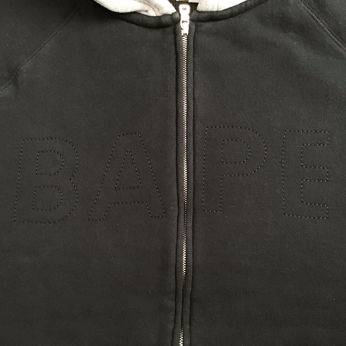 BAPE black camo x black BAPE logo zip hoodie