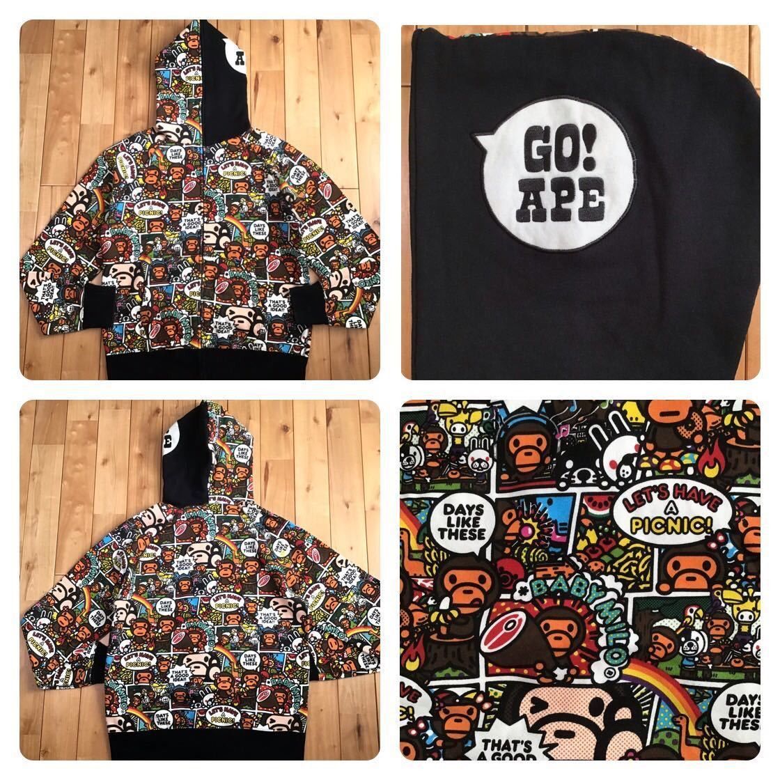 Bape BAPE Comic Milo & Lisa full zip hoodie a bathing ape | Grailed
