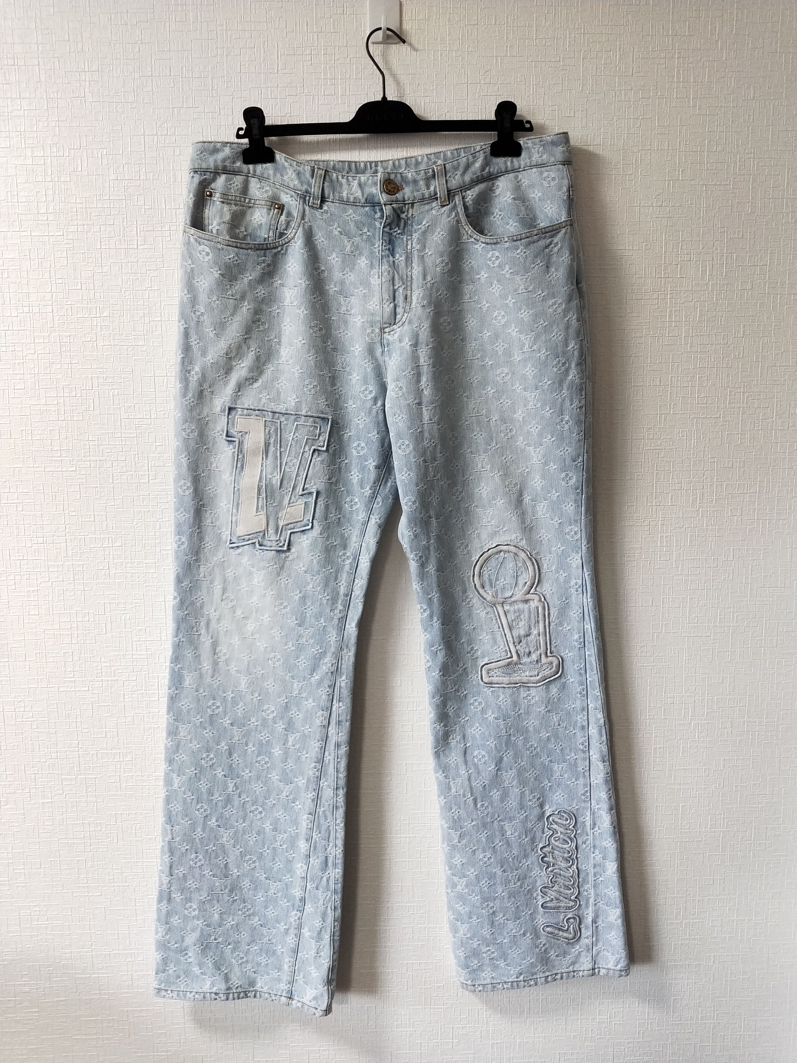 Louis Vuitton x NBA Flared Denim Pants Blue Men's - FW21 - US