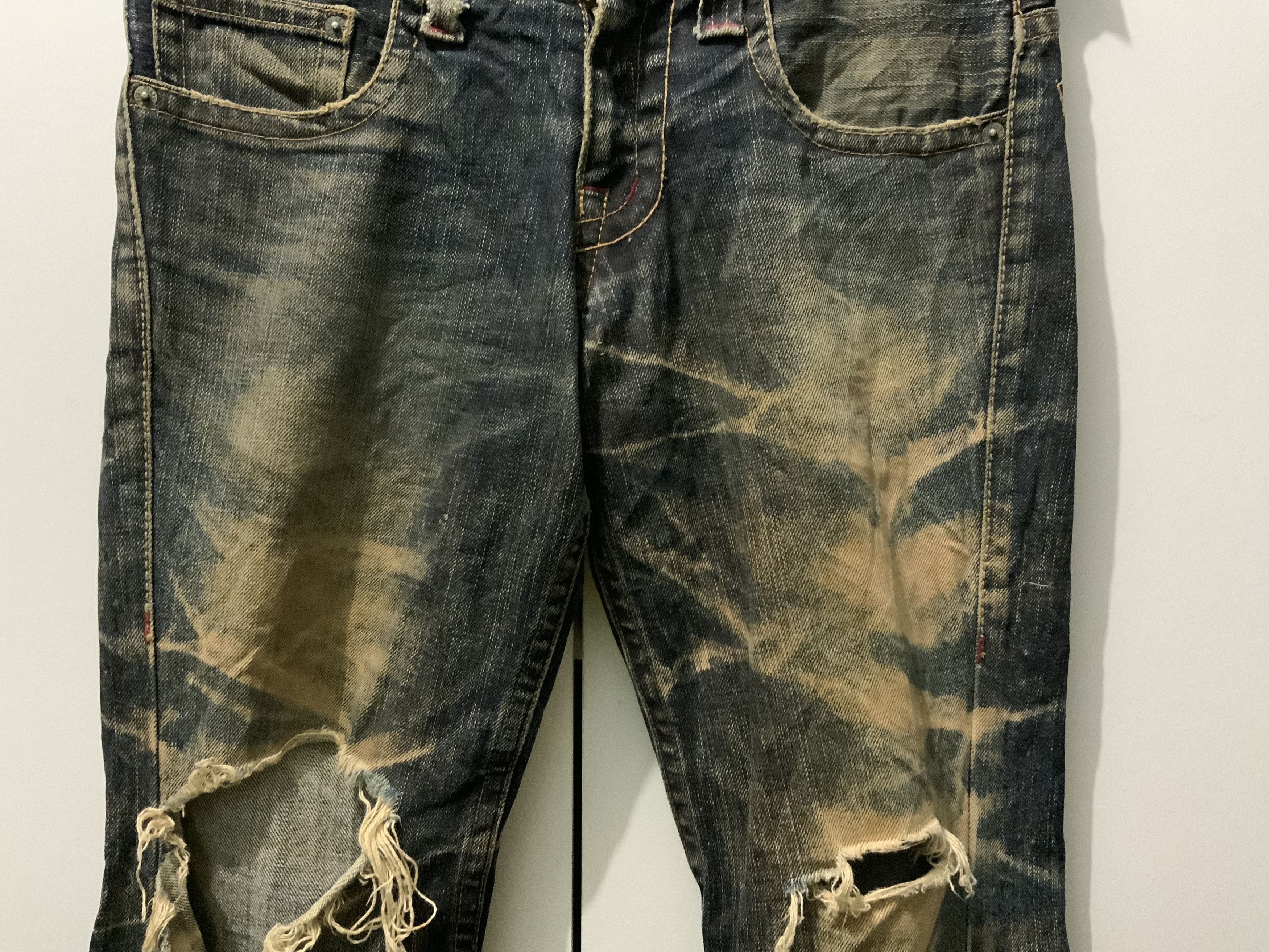 Japanese Brand JAPAN MADE Tornado Mart Distressed Bootcut Flare Size US 32 / EU 48 - 3 Thumbnail