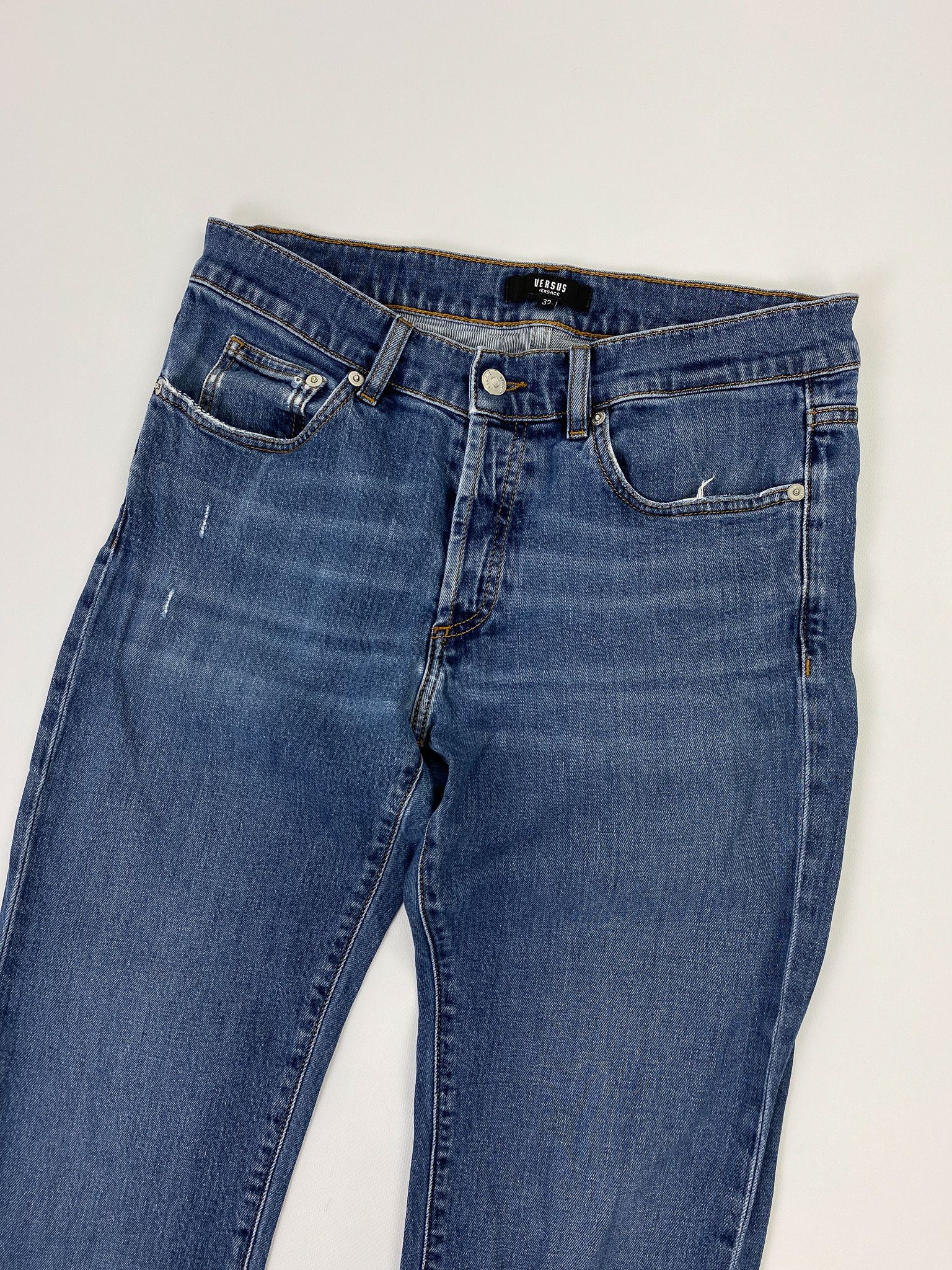 Versace Versus Versace Skinny Blue Denim Pants Jeans Size US 32 / EU 48 - 6 Thumbnail