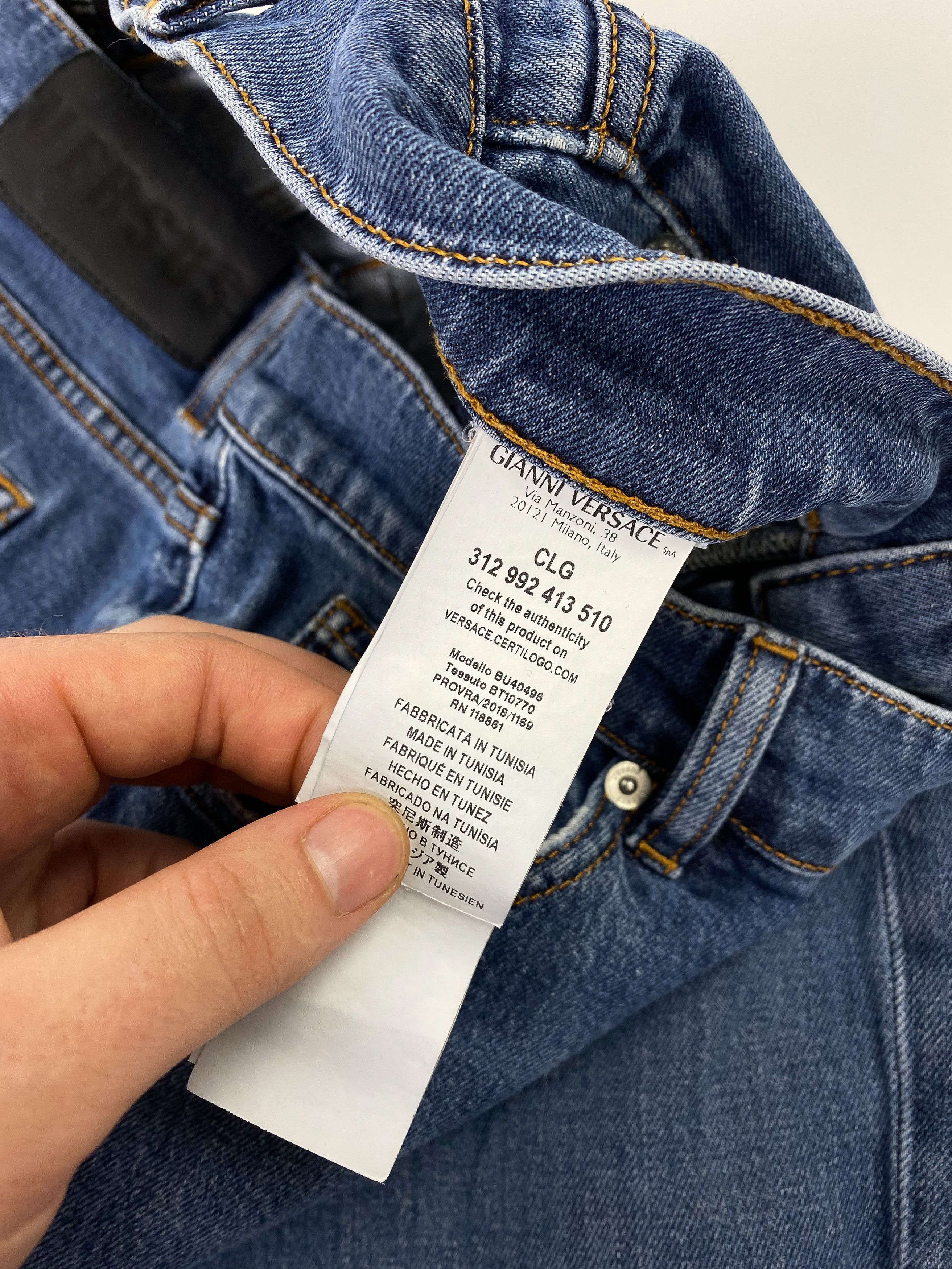 Versace Versus Versace Skinny Blue Denim Pants Jeans Size US 32 / EU 48 - 4 Thumbnail