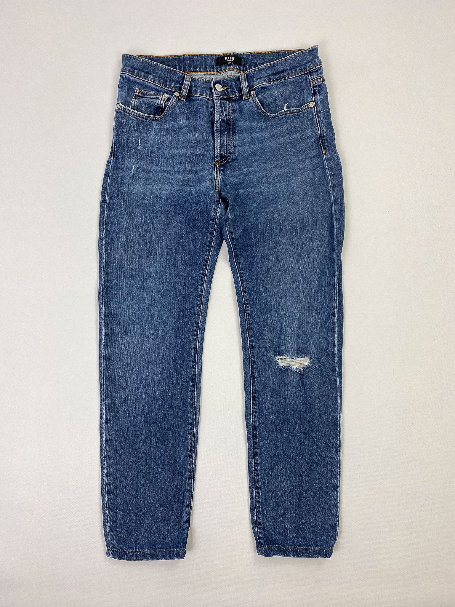 Versace Versus Versace Skinny Blue Denim Pants Jeans Size US 32 / EU 48 - 5 Thumbnail